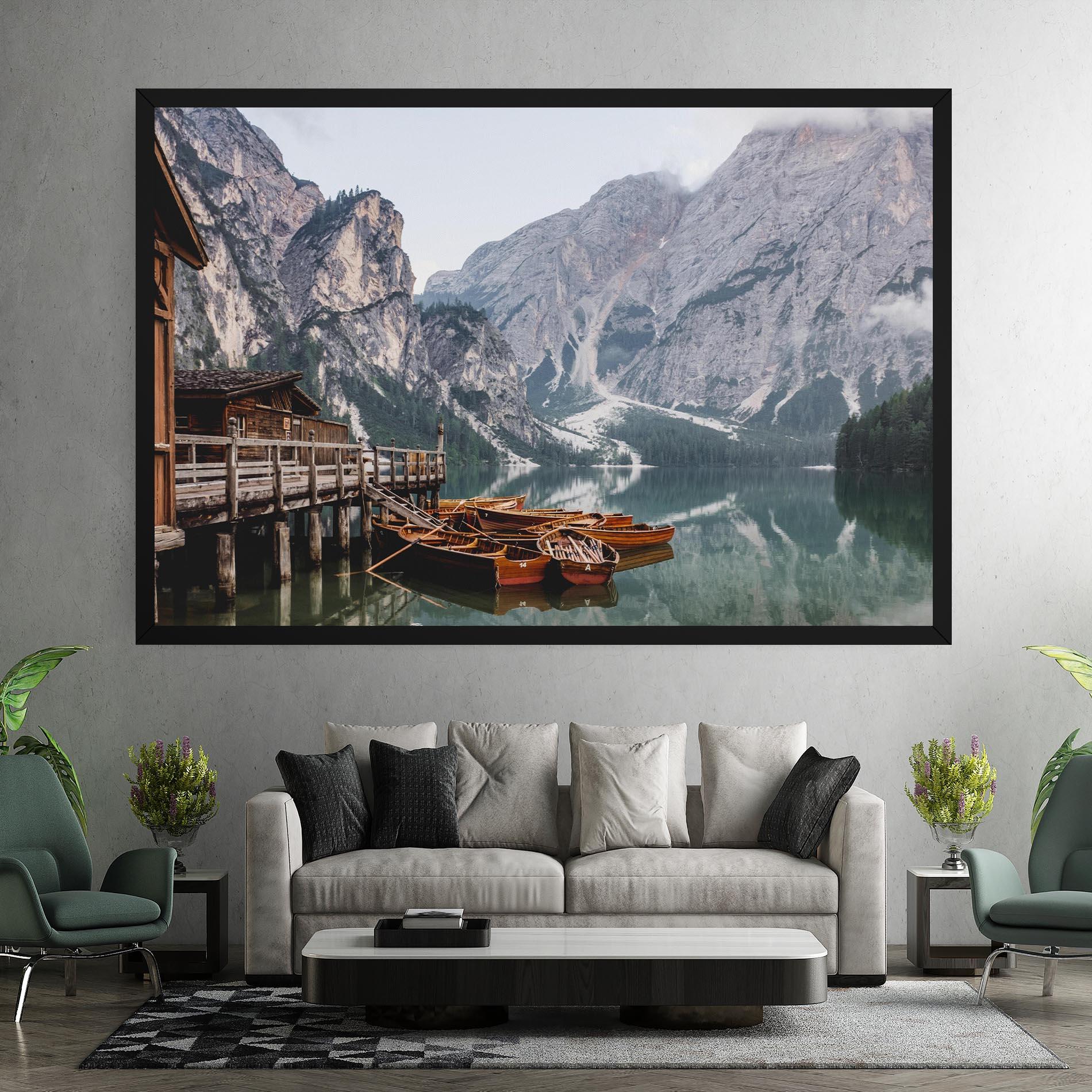 Tablou Canvas Cabin Lake mockup 7