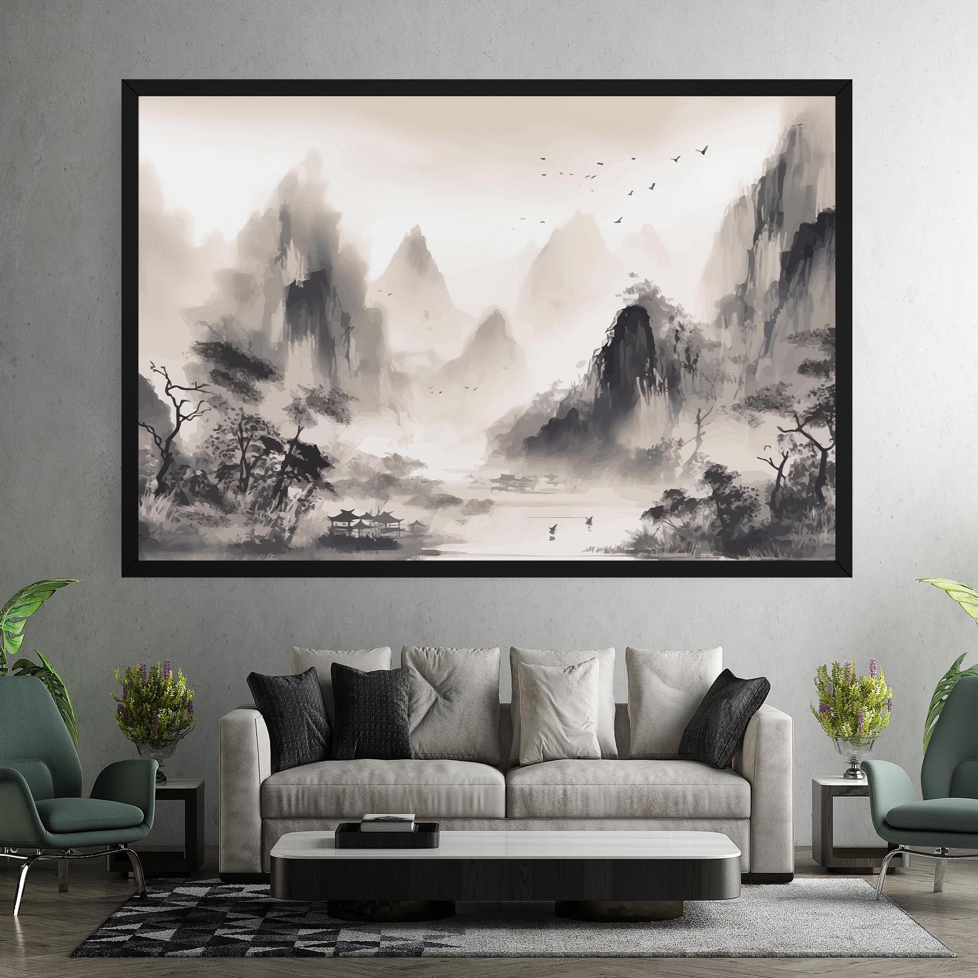 Tablou Canvas Far Away Mountain mockup 7