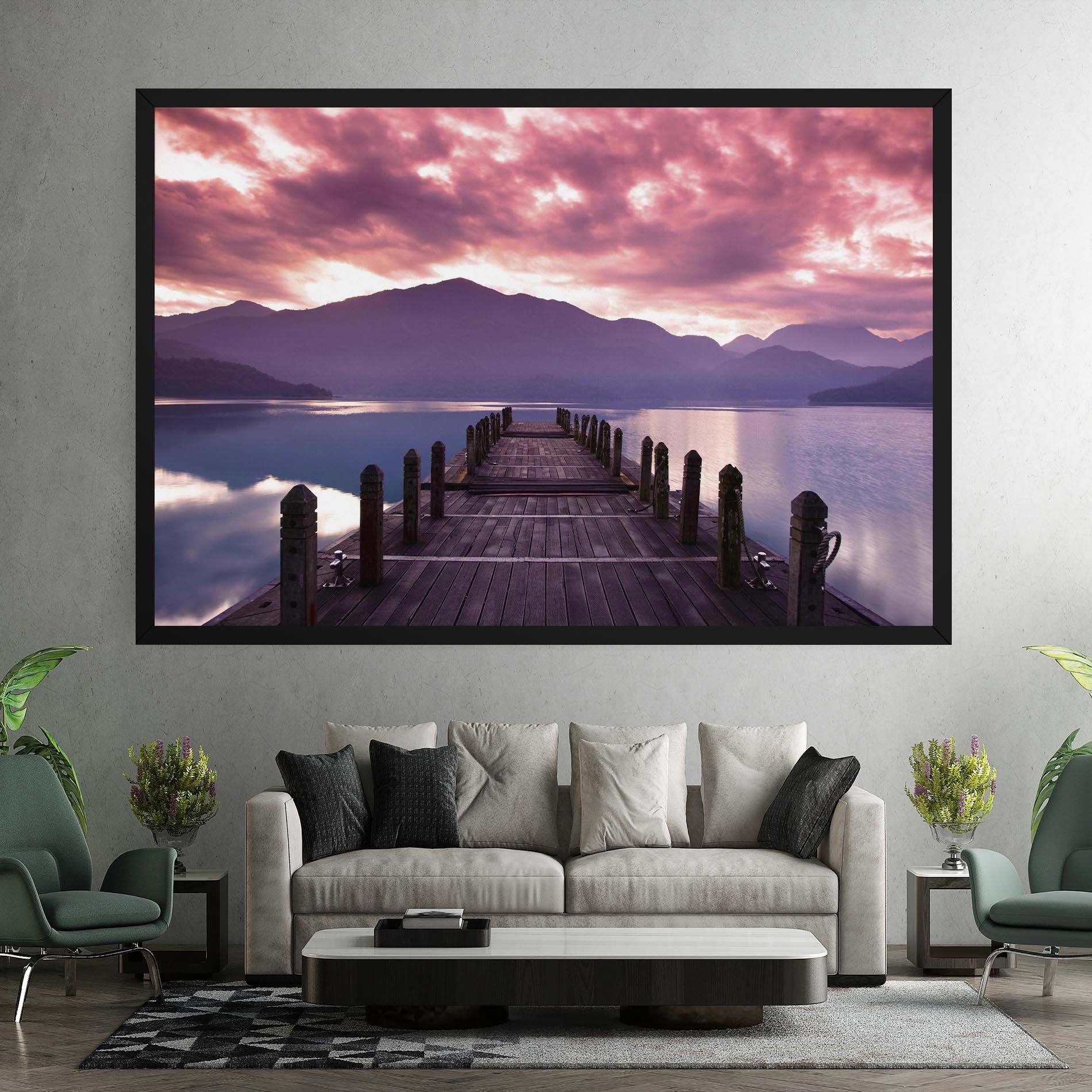 Pink Sky Over The Lake mockup 7