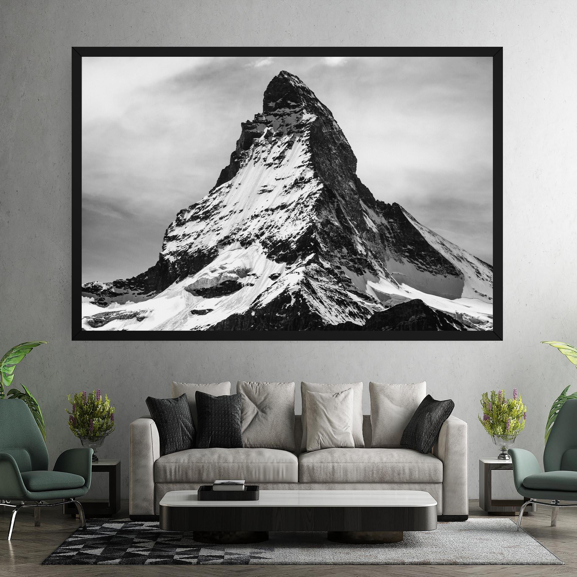 Tablou Canvas Snowy Black Mountain mockup 7
