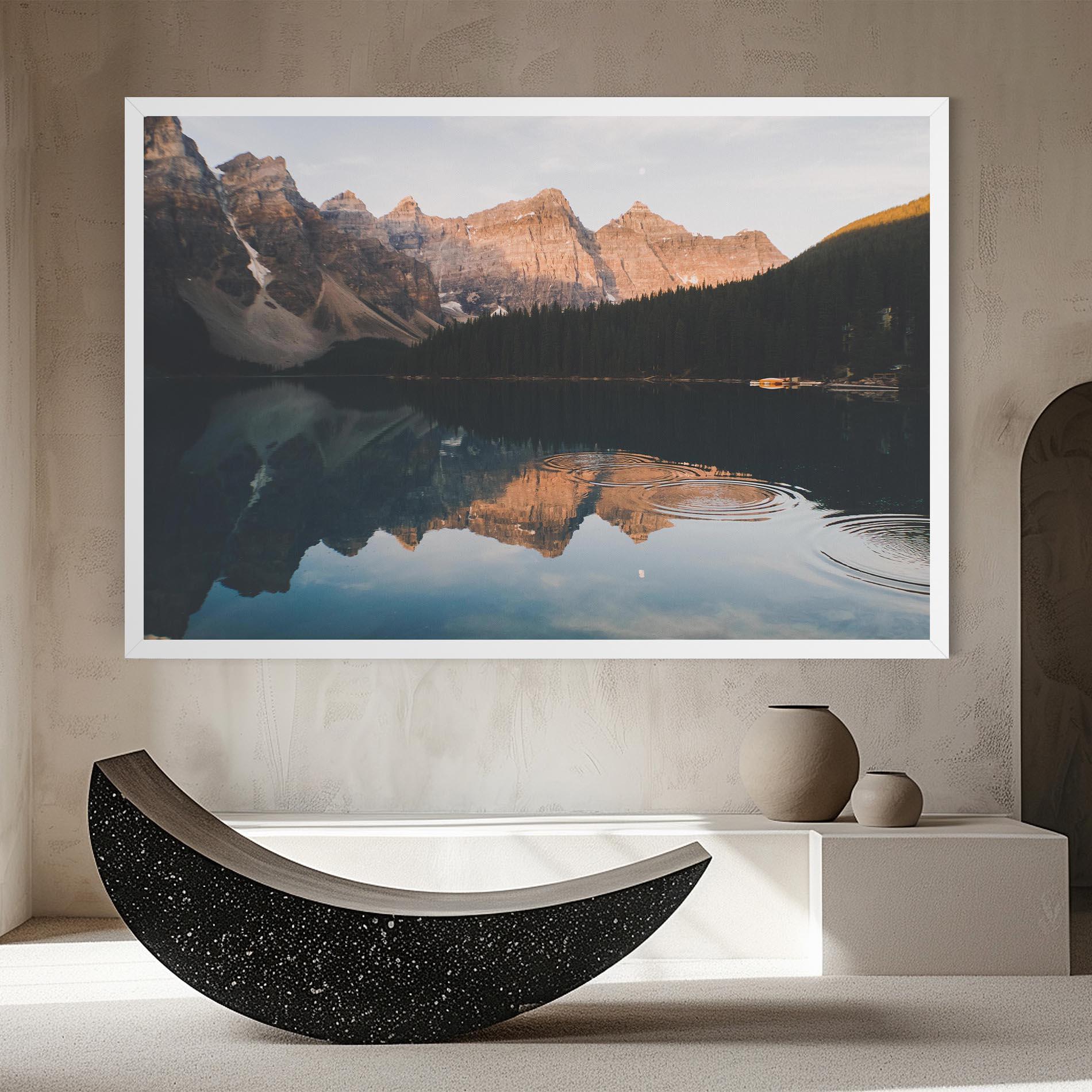 Tablou Canvas Brown Mountain Lake mockup 8