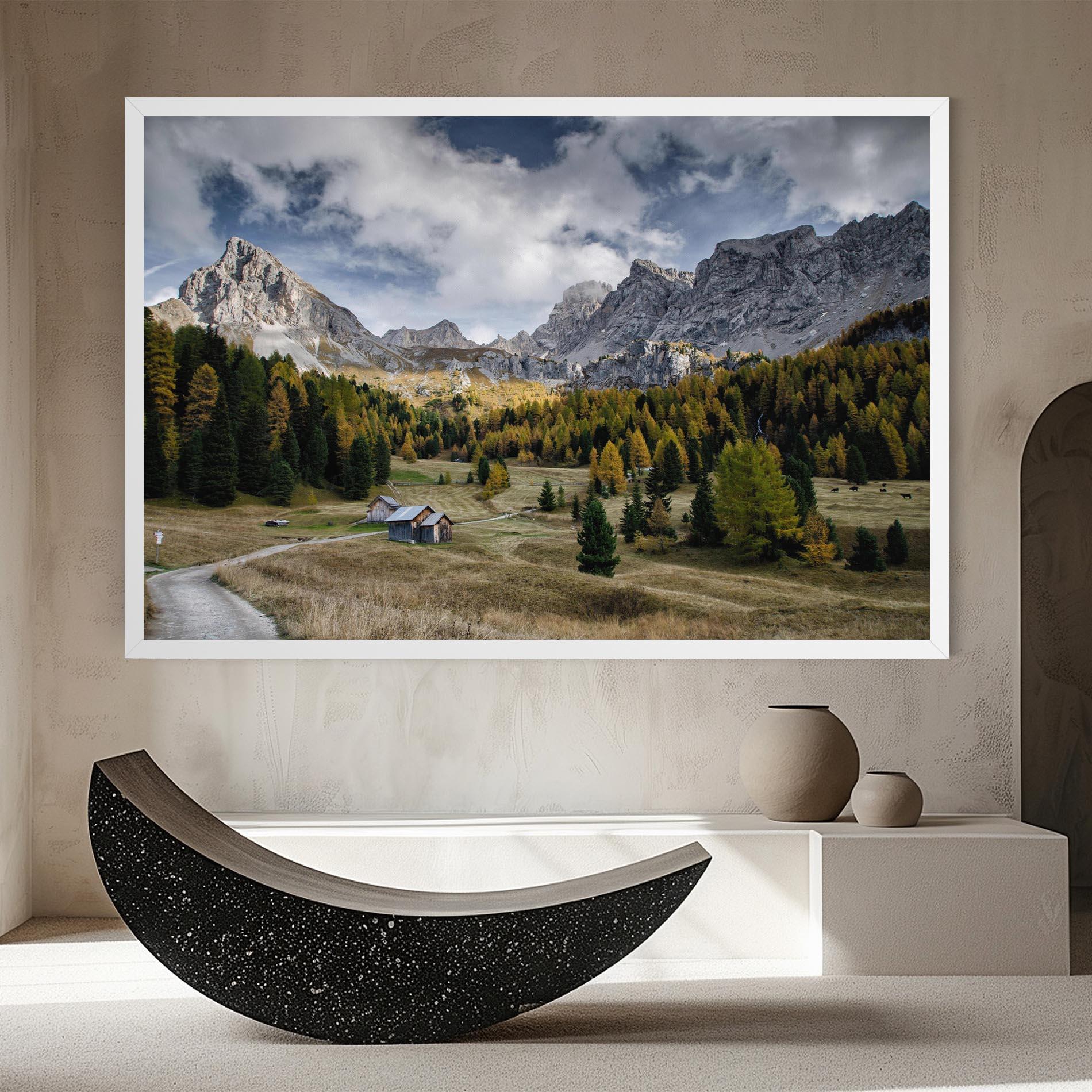 Tablou Canvas Cloudy Mountains View mockup 8