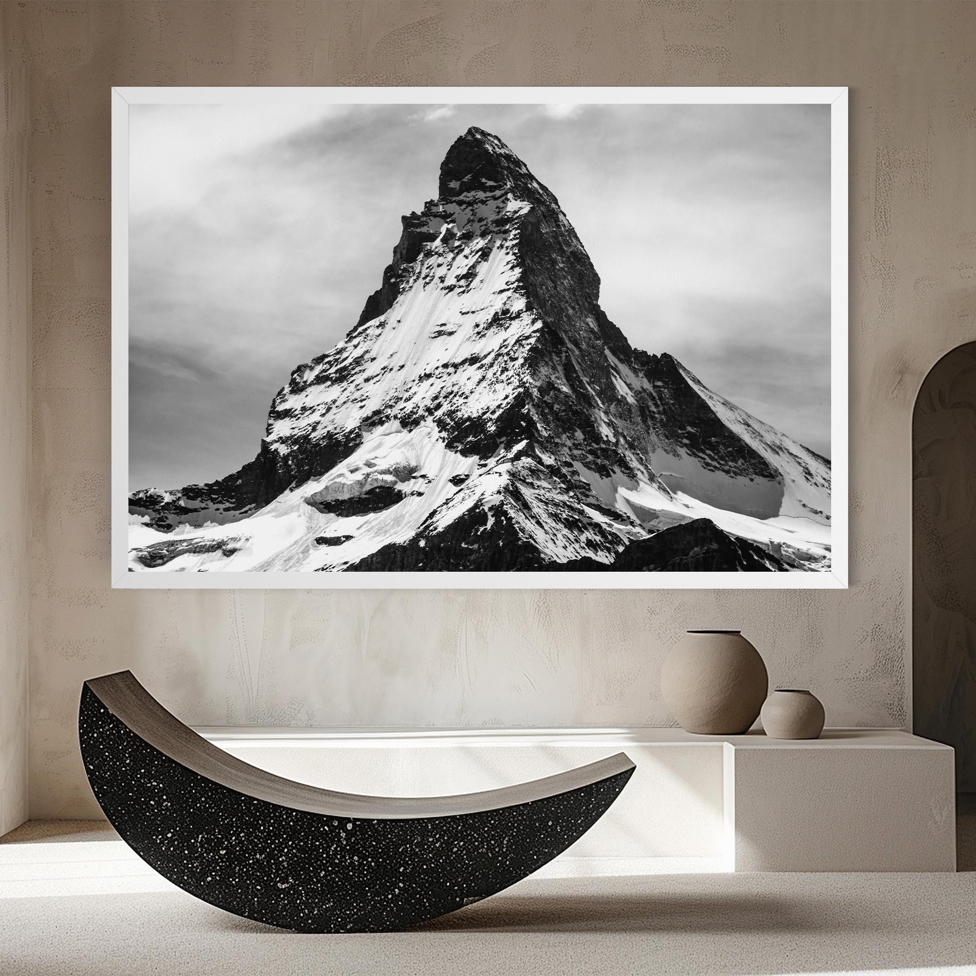 Tablou Canvas Snowy Black Mountain mockup 8