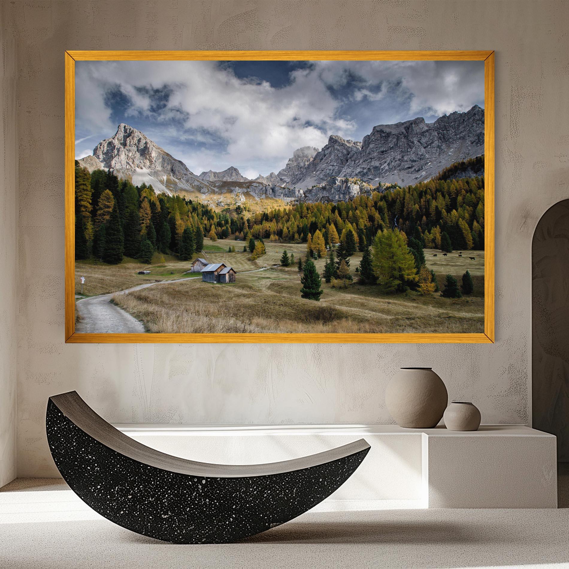 Tablou Canvas Cloudy Mountains View mockup 8