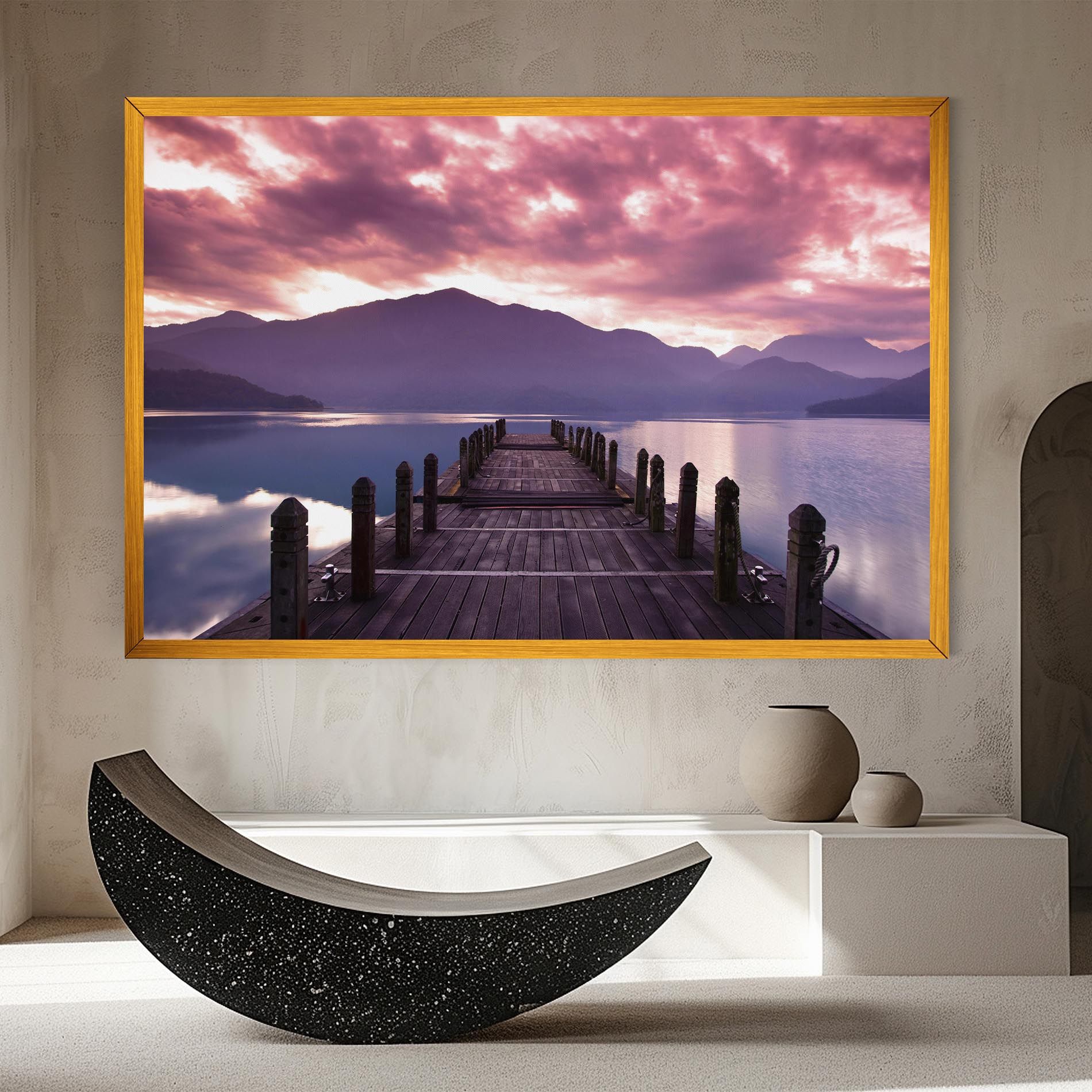 Pink Sky Over The Lake mockup 8
