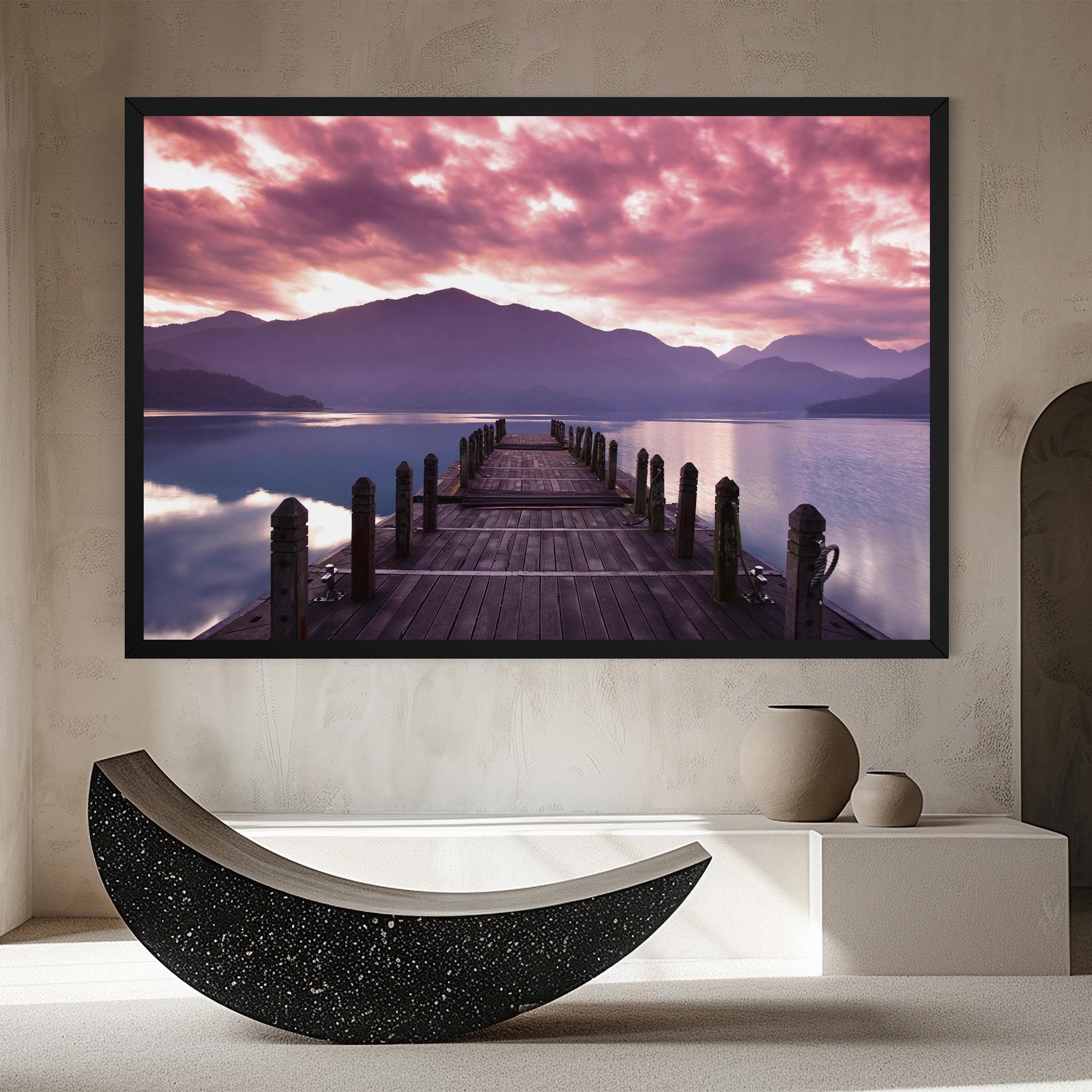 Pink Sky Over The Lake mockup 8