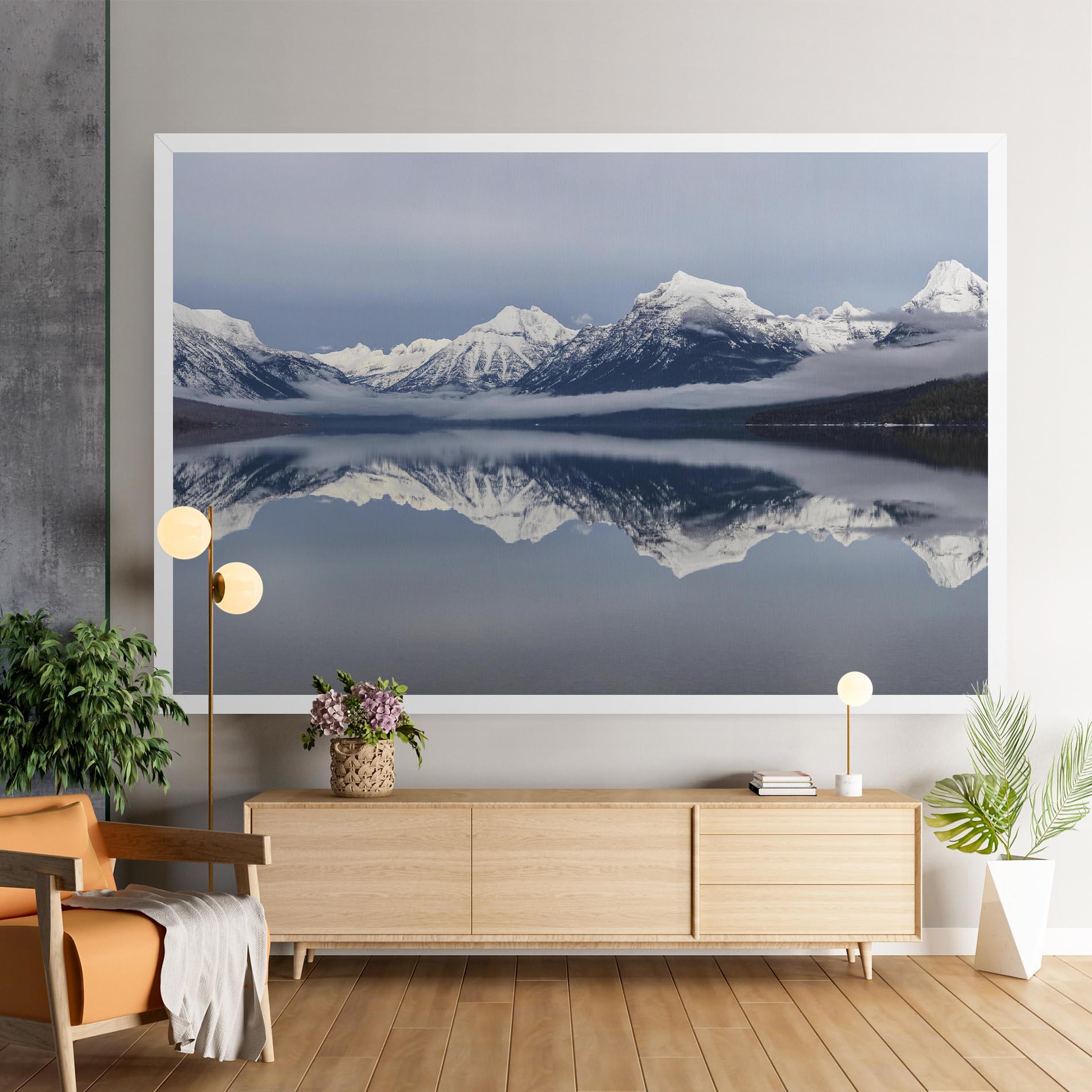Tablou Canvas Beautiful Snowy Mountain mockup 9