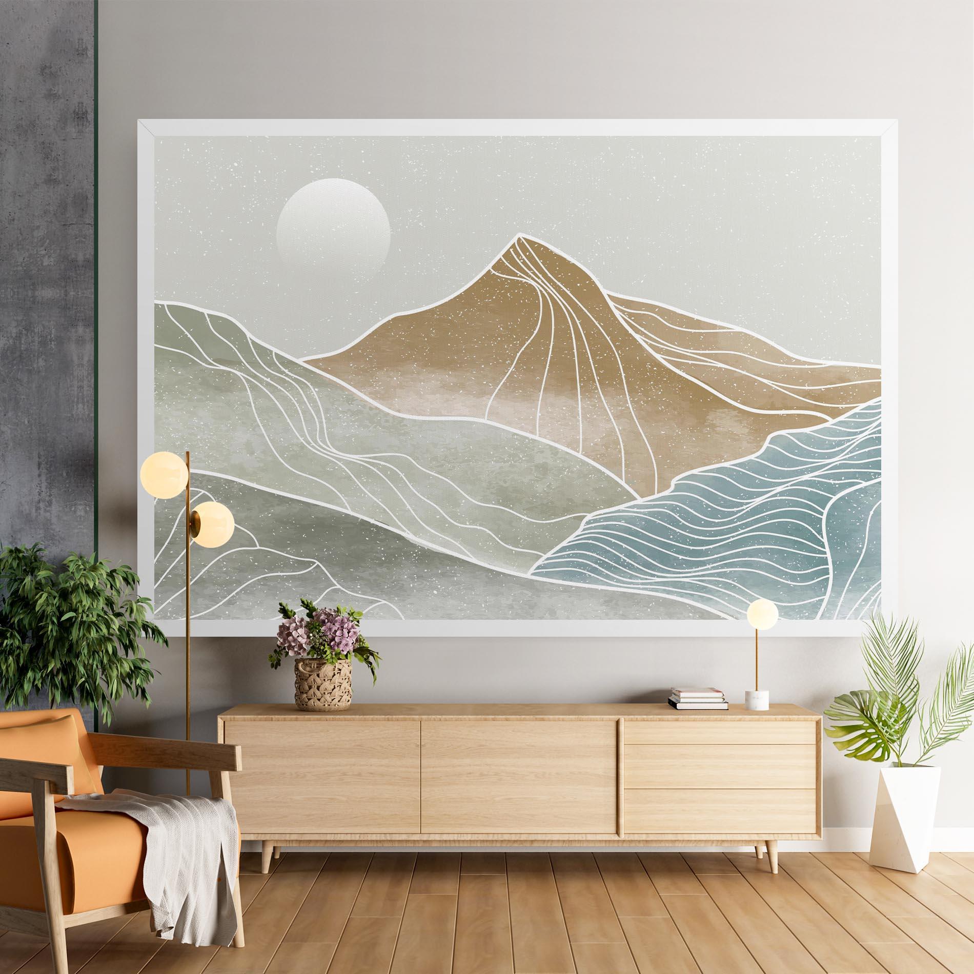 Tablou Canvas Minimal Mountain mockup 9