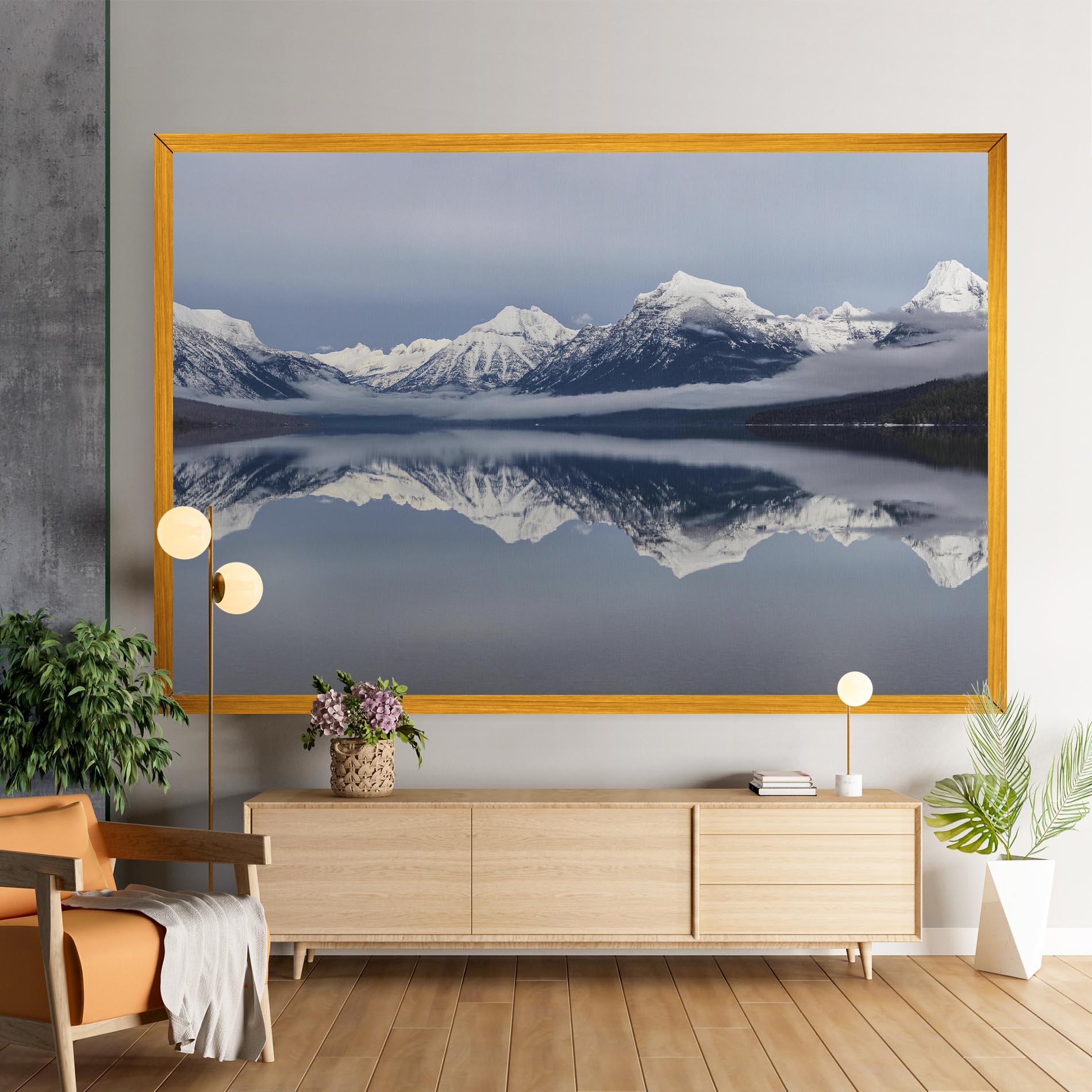Tablou Canvas Beautiful Snowy Mountain mockup 9