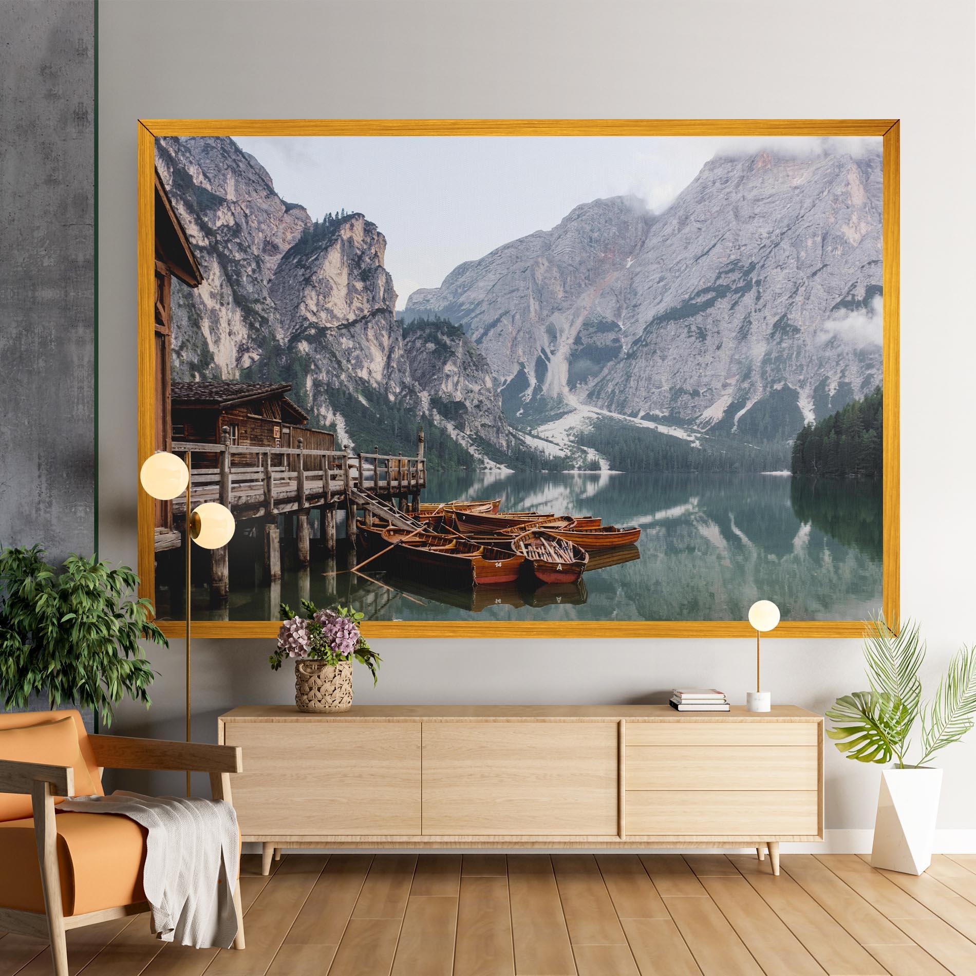 Tablou Canvas Cabin Lake mockup 9