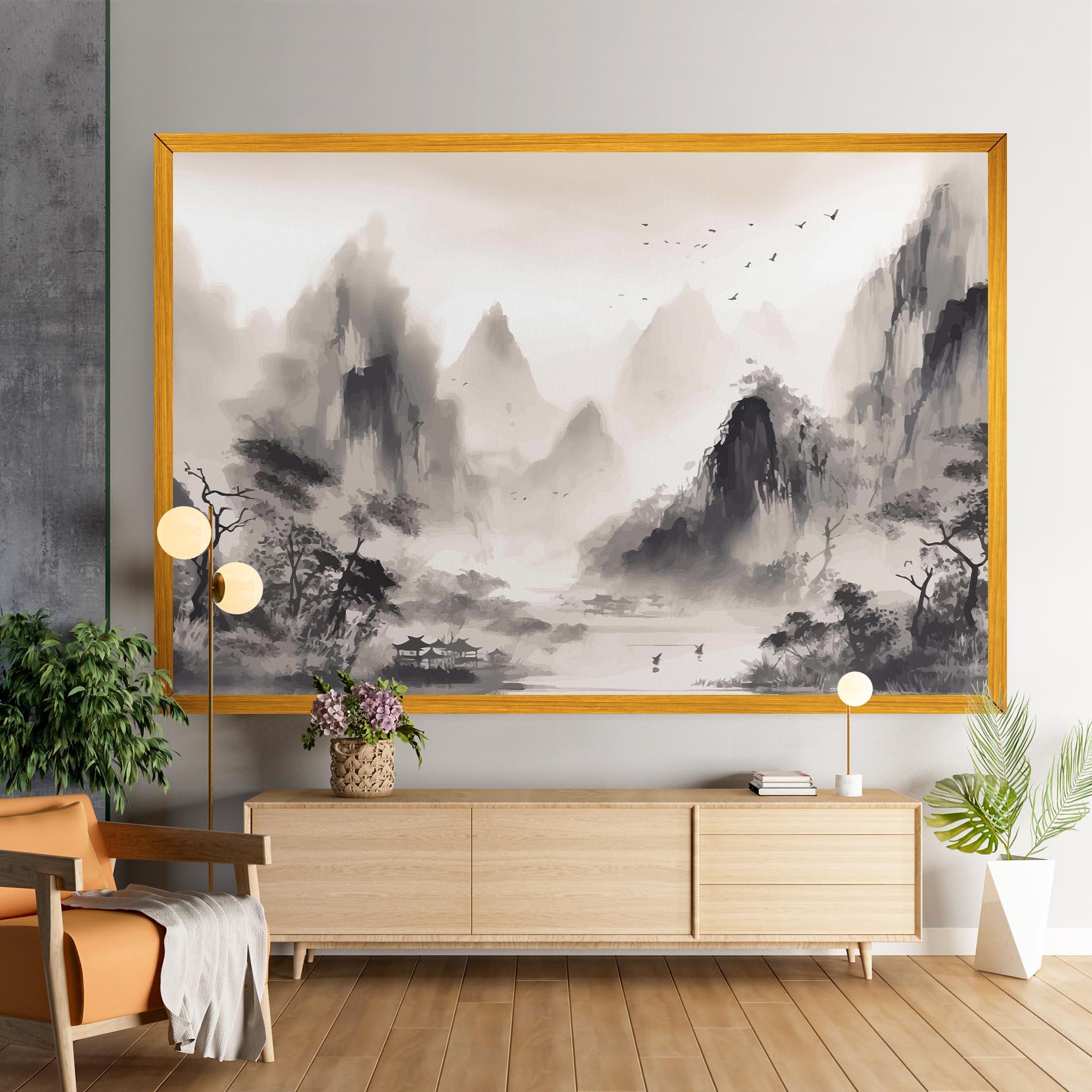 Tablou Canvas Far Away Mountain mockup 9