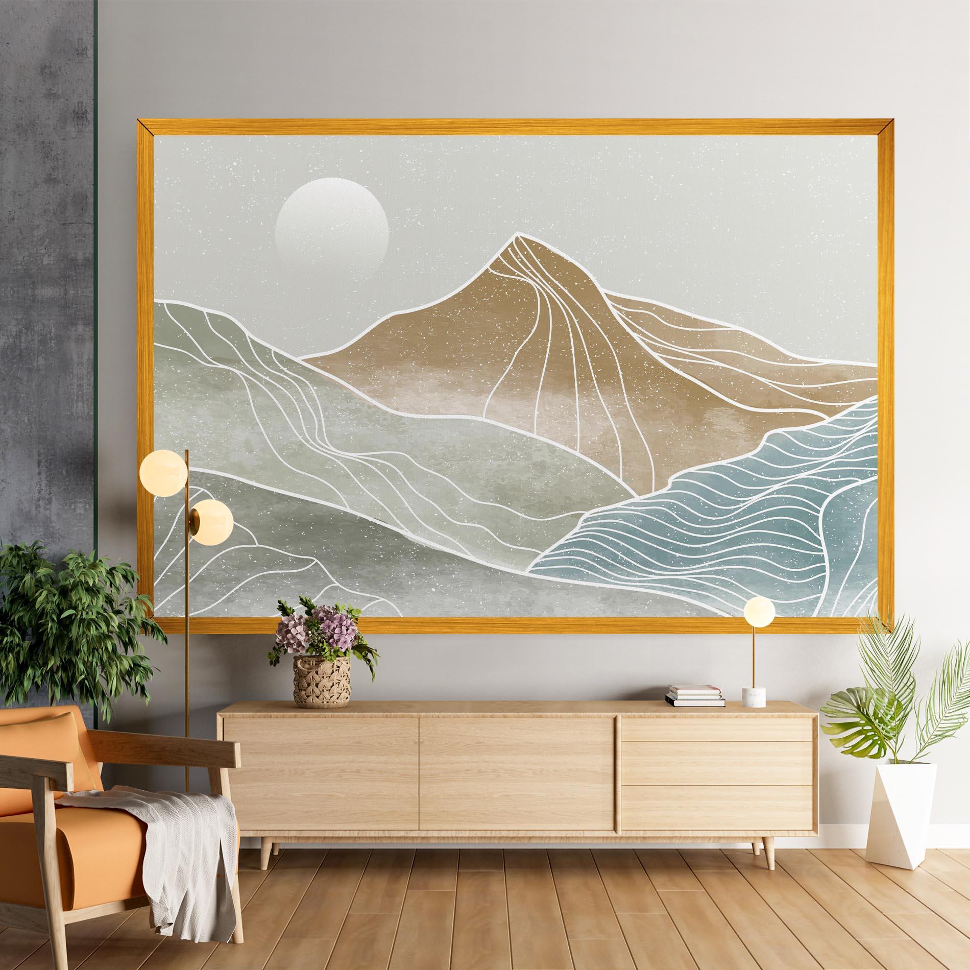 Tablou Canvas Minimal Mountain mockup 9