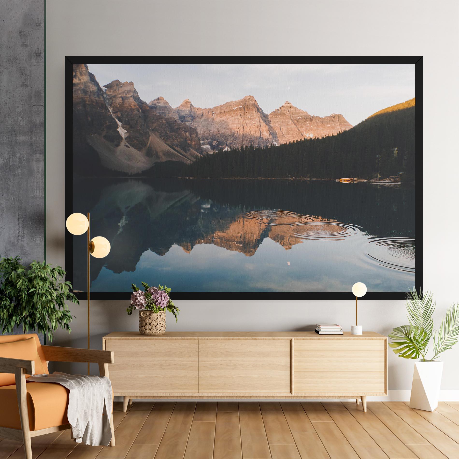 Tablou Canvas Brown Mountain Lake mockup 9