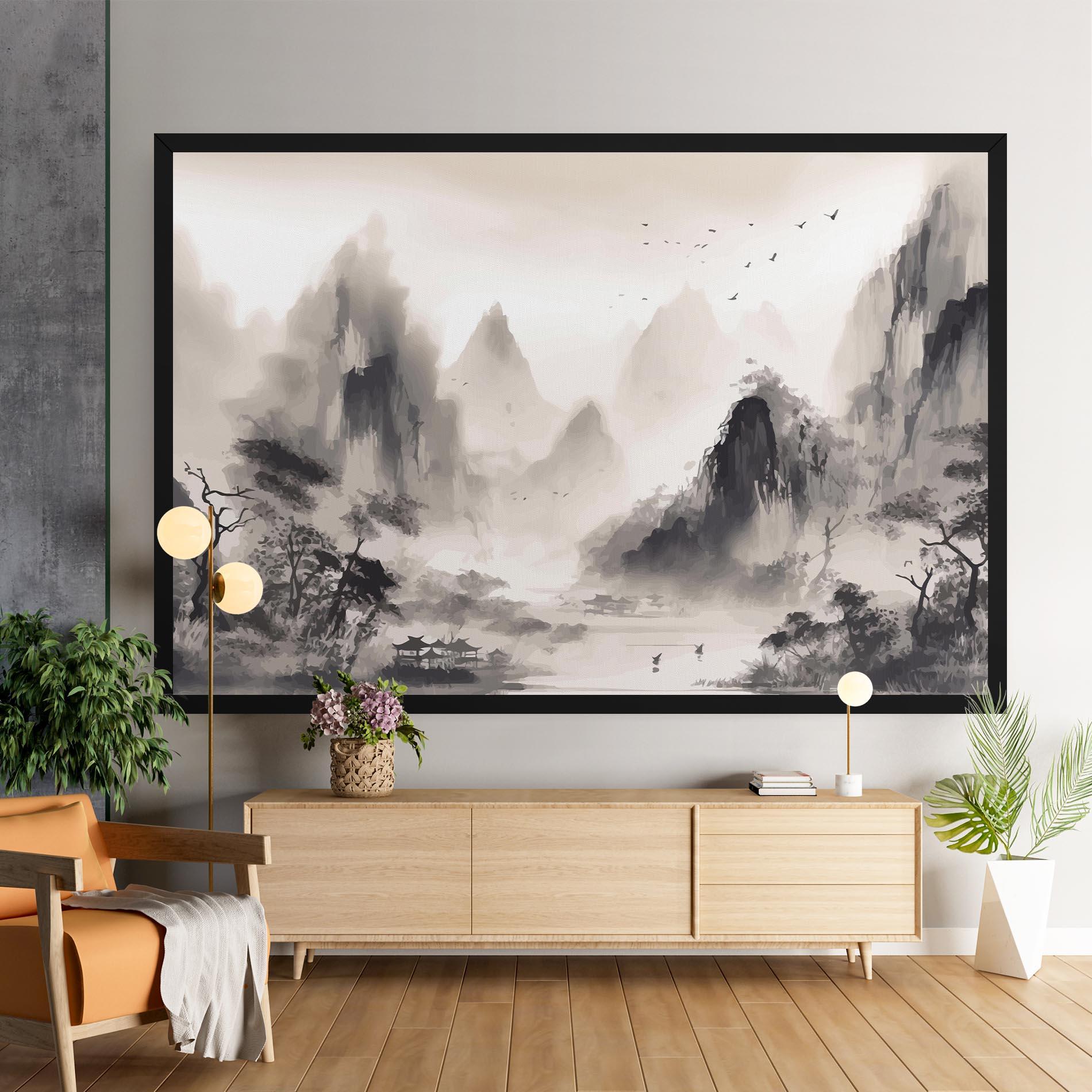 Tablou Canvas Far Away Mountain mockup 9
