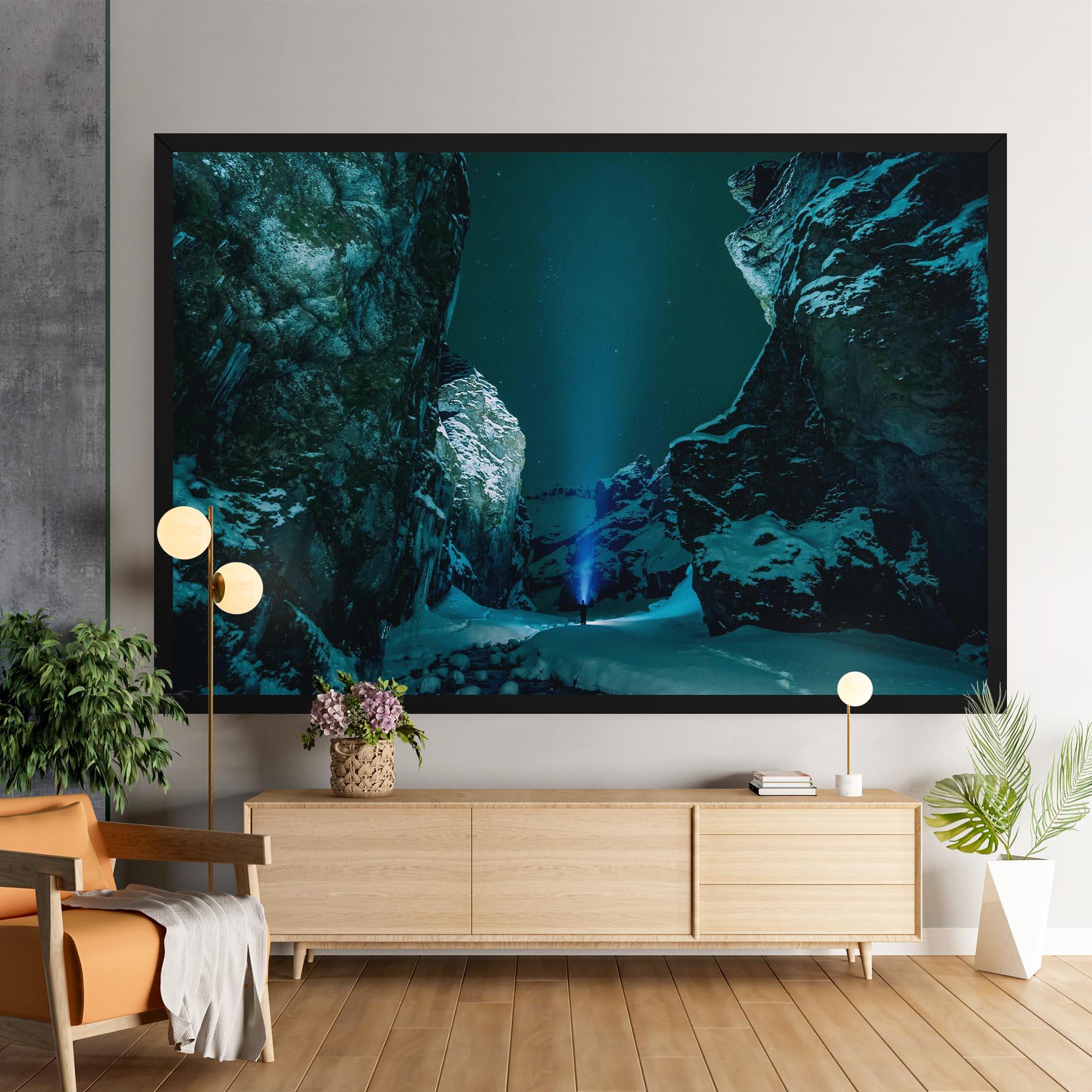 Tablou Canvas Green Light Mountain mockup 9