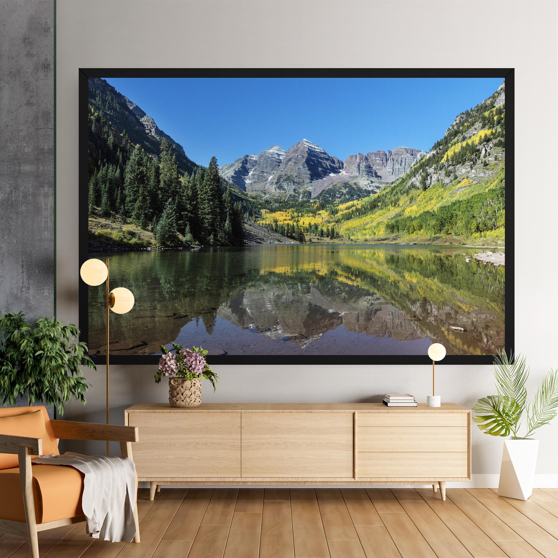 Tablou Canvas Lake Green Mountain mockup 9