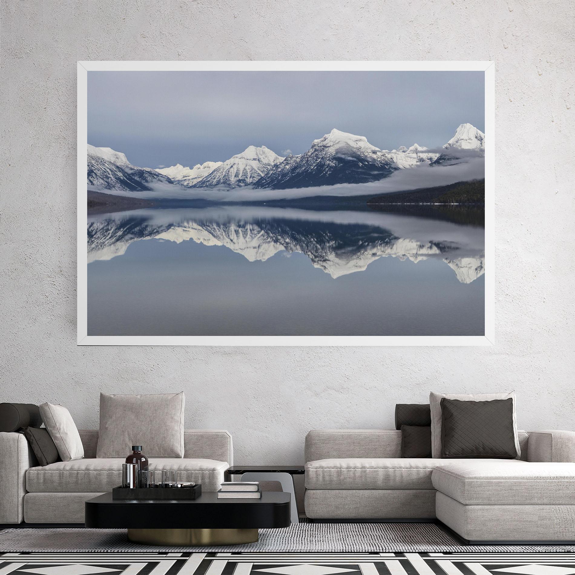 Tablou Canvas Beautiful Snowy Mountain mockup 2