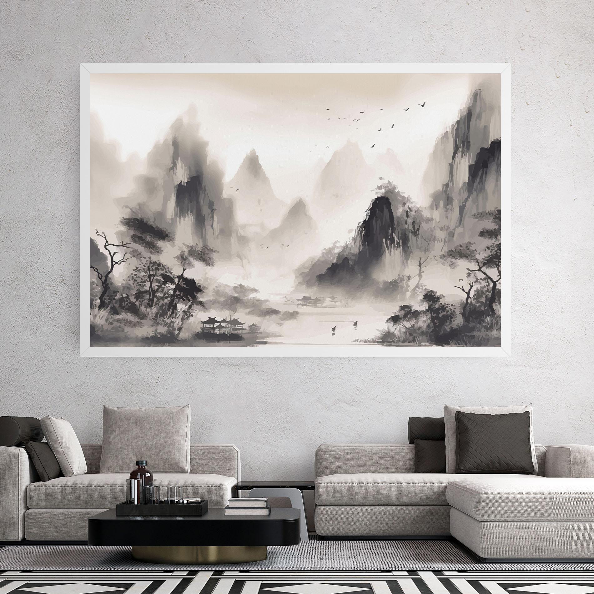 Tablou Canvas Far Away Mountain mockup 2