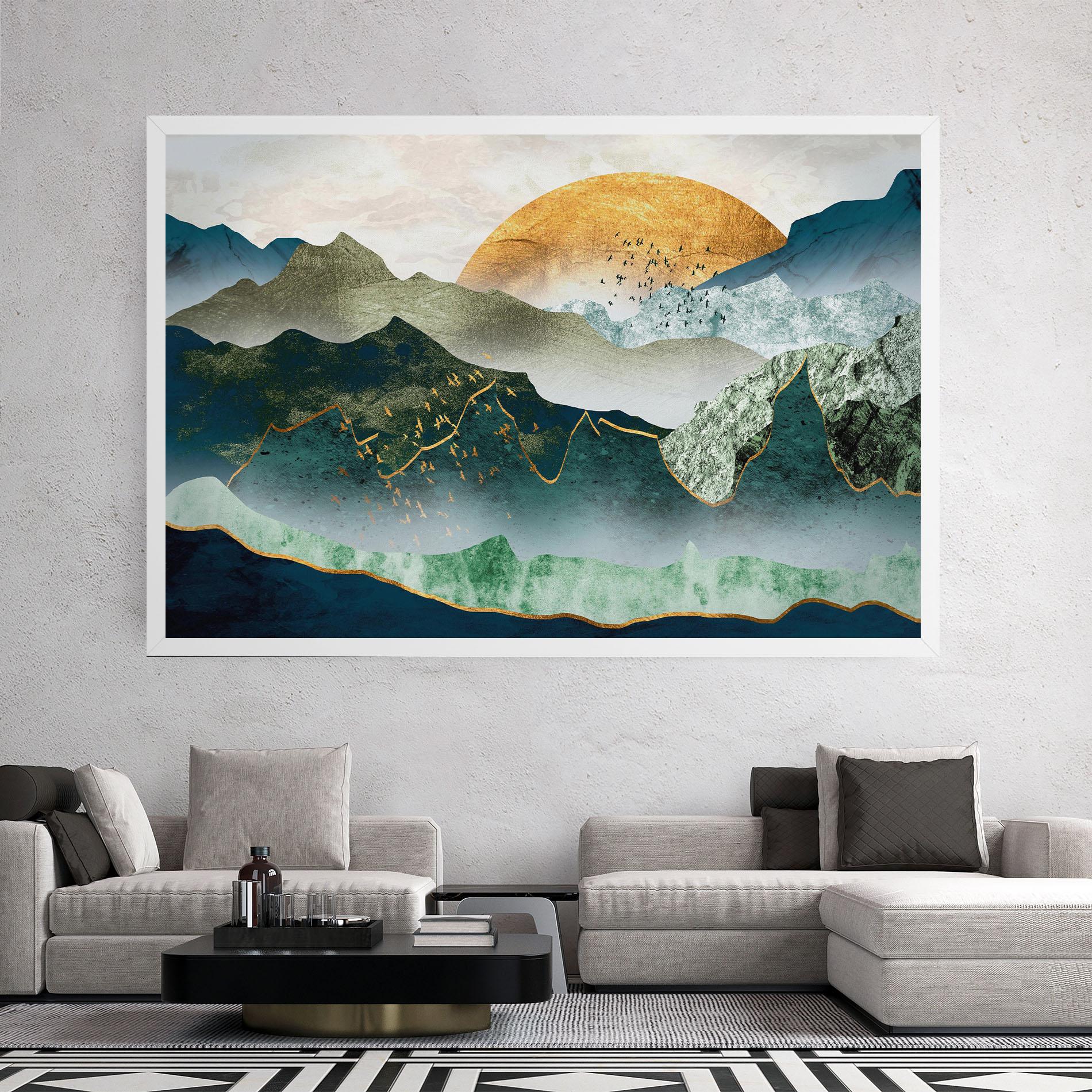 Tablou Canvas Golden Mountains mockup 2