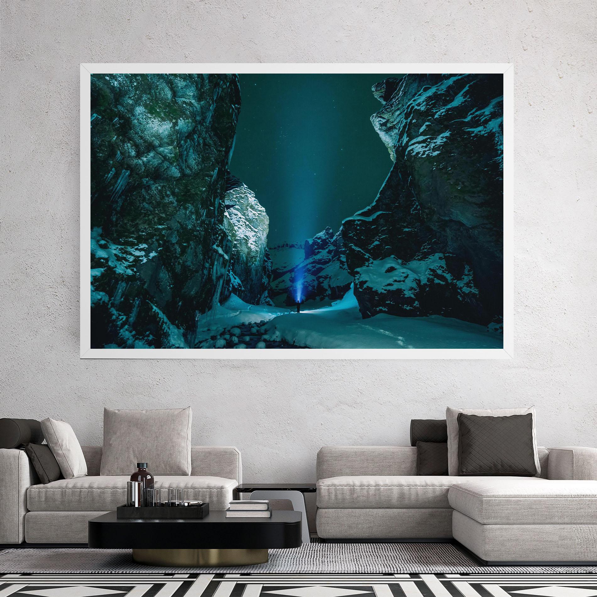 Tablou Canvas Green Light Mountain mockup 2