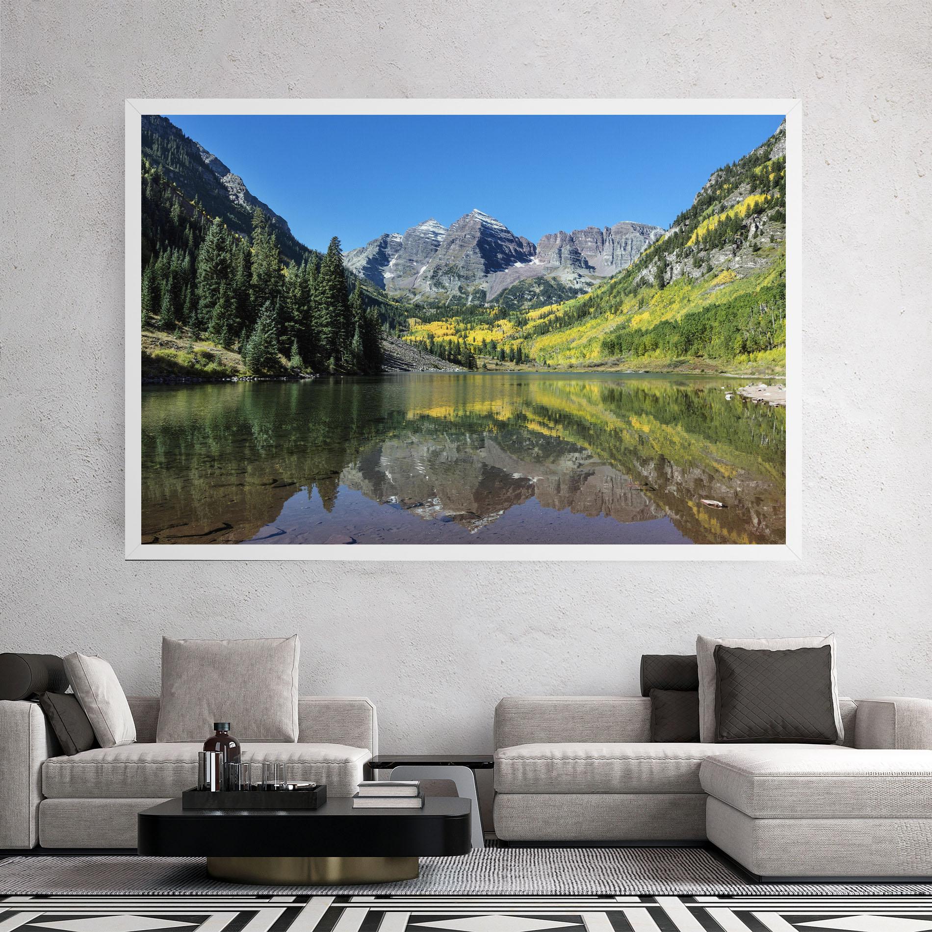 Tablou Canvas Lake Green Mountain mockup 2