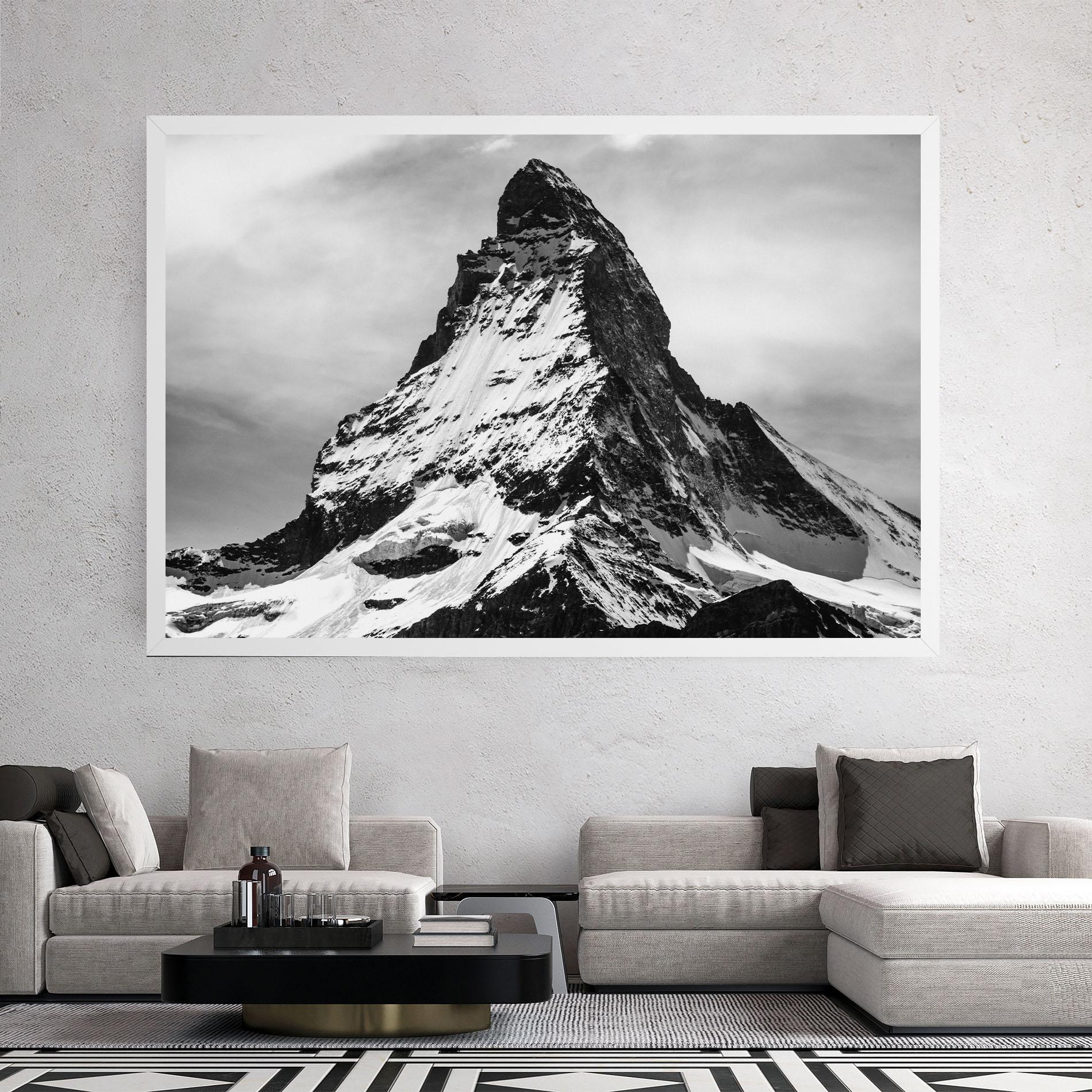 Tablou Canvas Snowy Black Mountain mockup 2