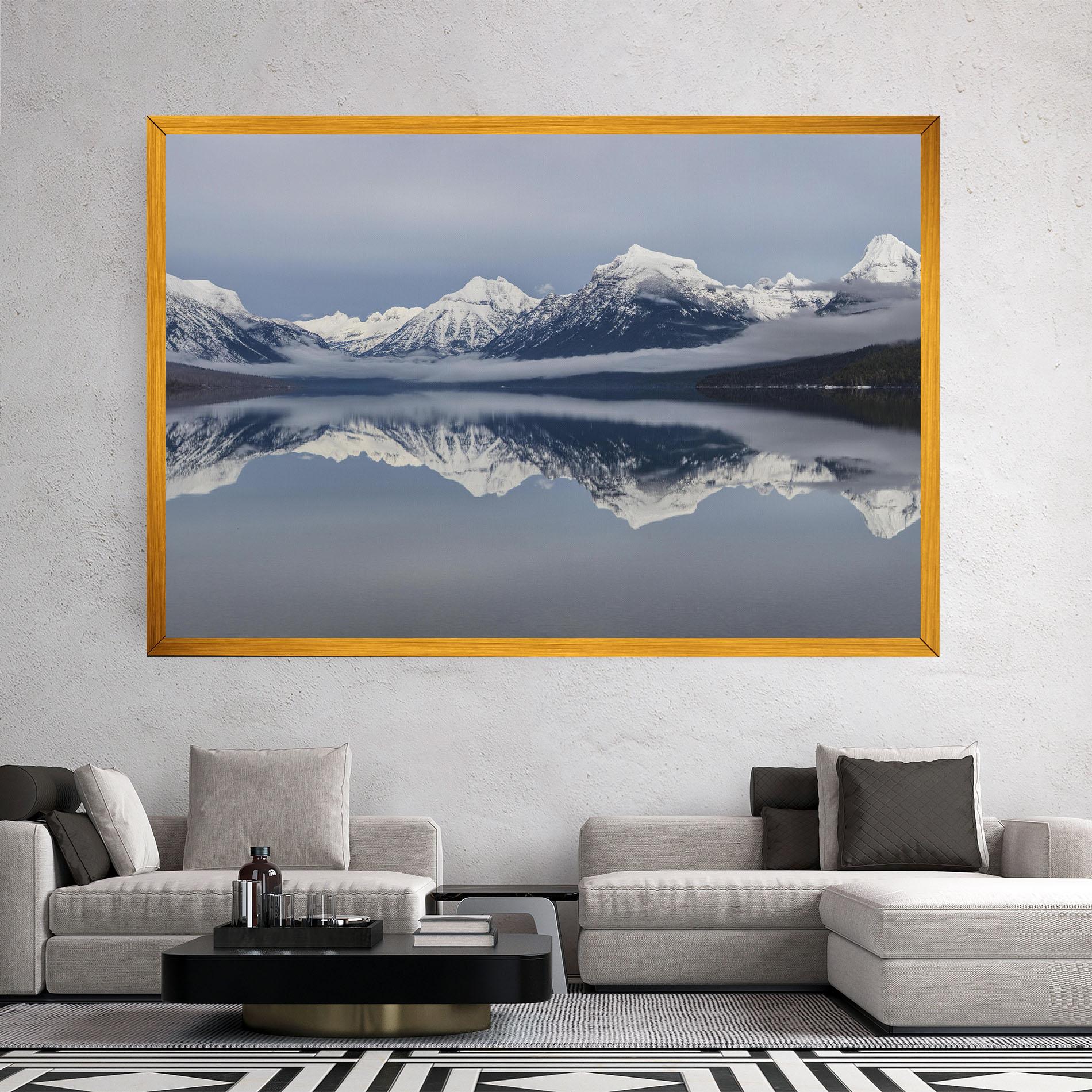 Tablou Canvas Beautiful Snowy Mountain mockup 2
