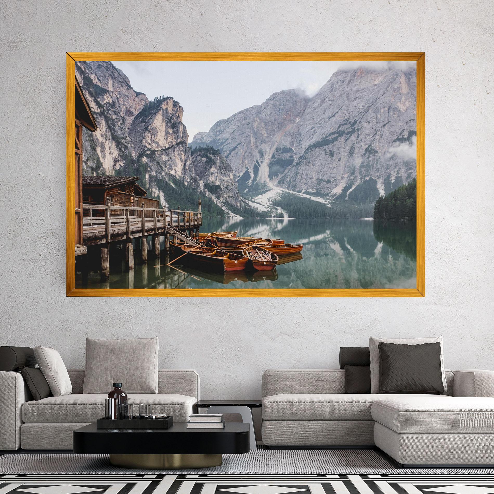 Tablou Canvas Cabin Lake mockup 2