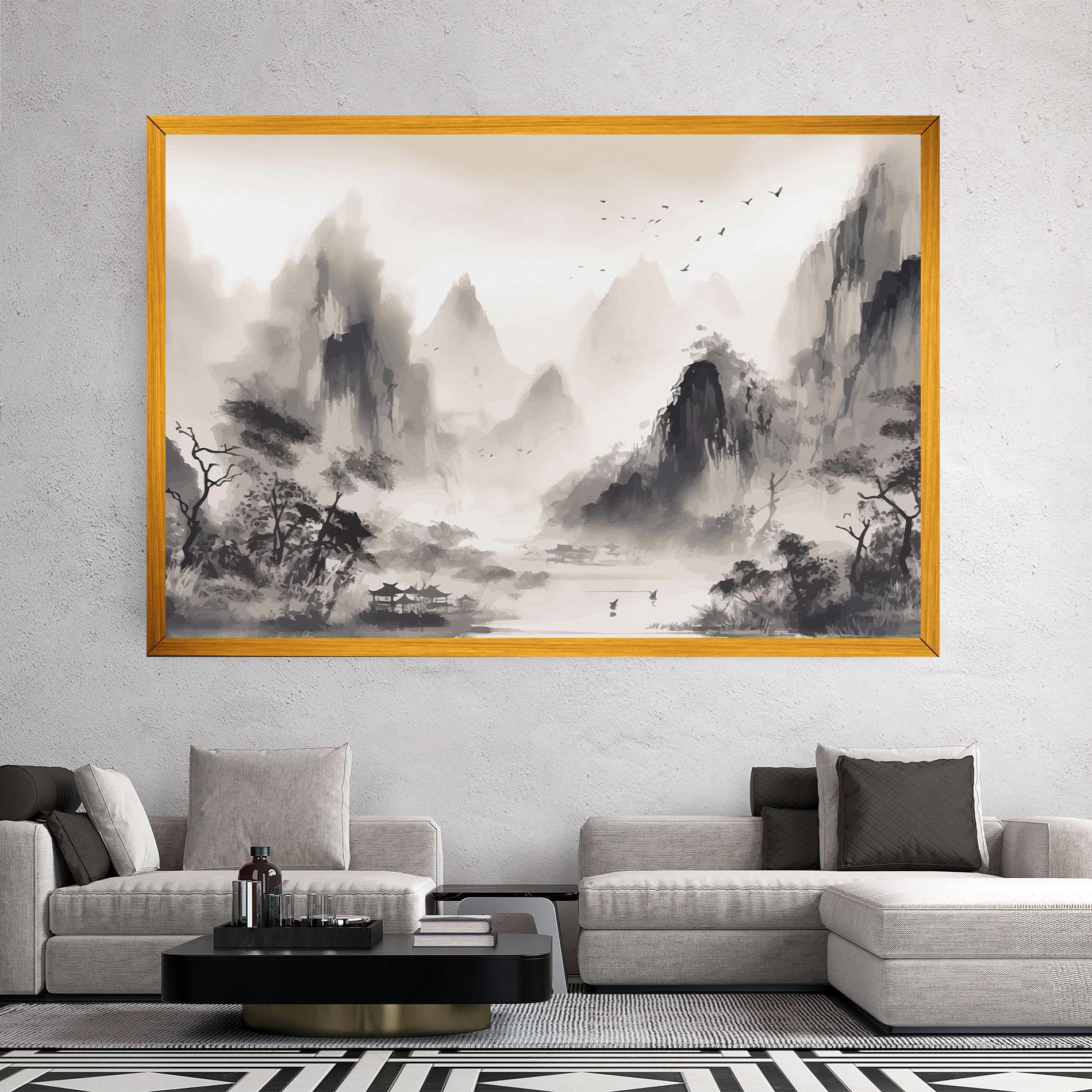 Tablou Canvas Far Away Mountain mockup 2