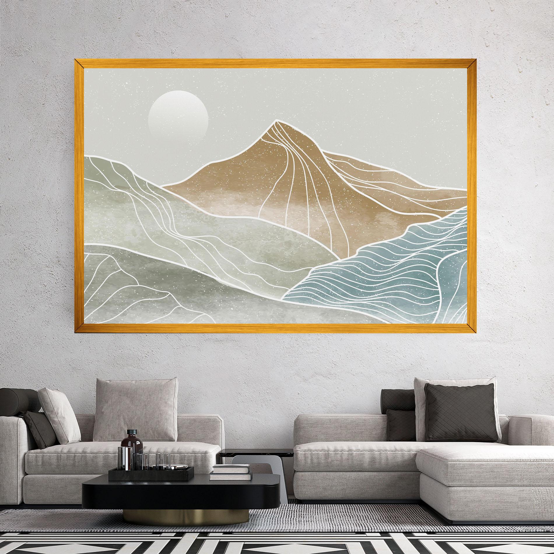 Tablou Canvas Minimal Mountain mockup 2