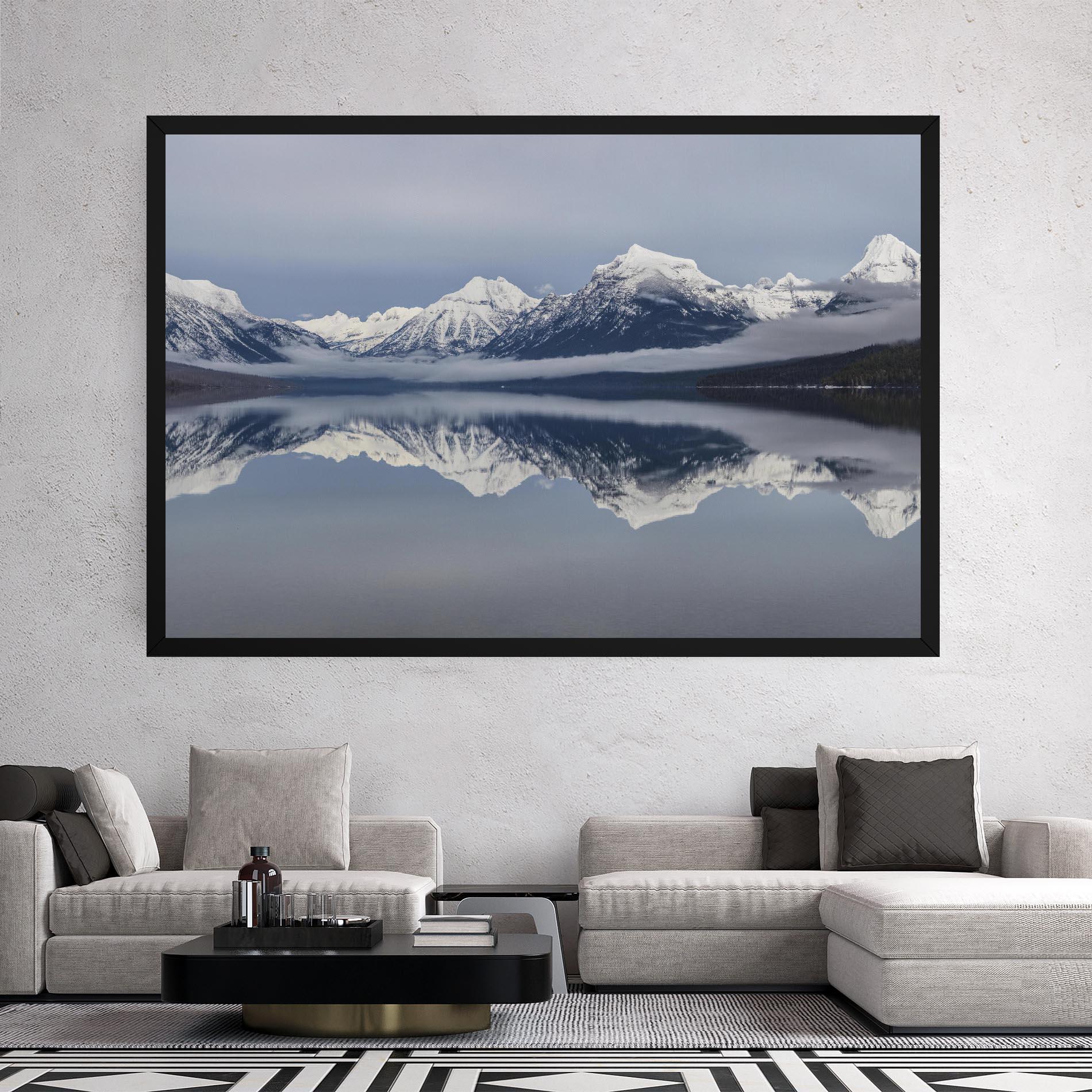 Tablou Canvas Beautiful Snowy Mountain mockup 2