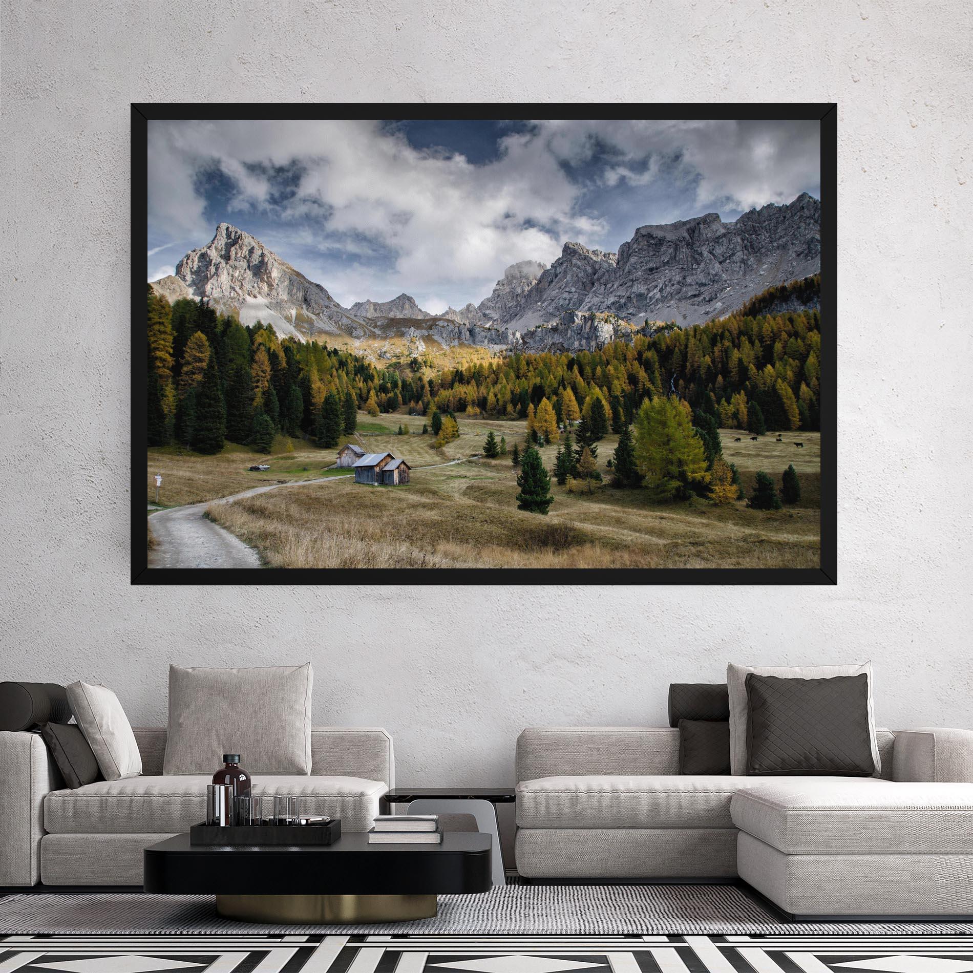 Tablou Canvas Cloudy Mountains View mockup 2