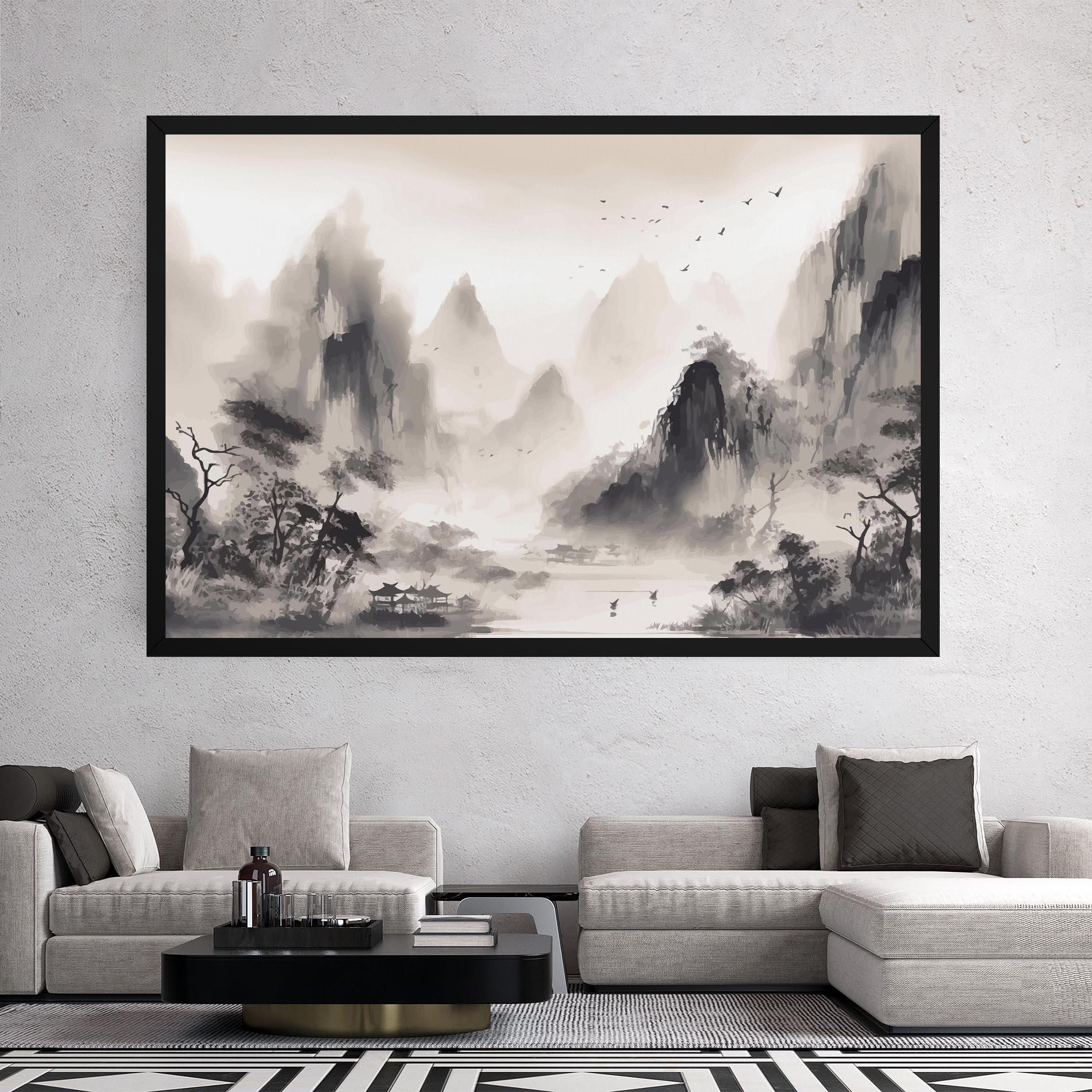 Tablou Canvas Far Away Mountain mockup 2