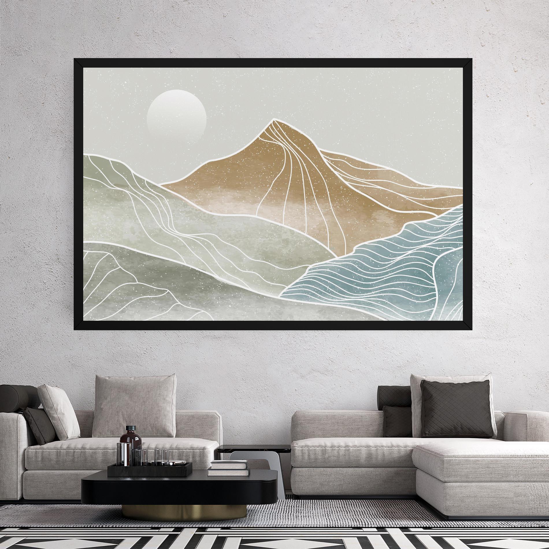 Tablou Canvas Minimal Mountain mockup 2