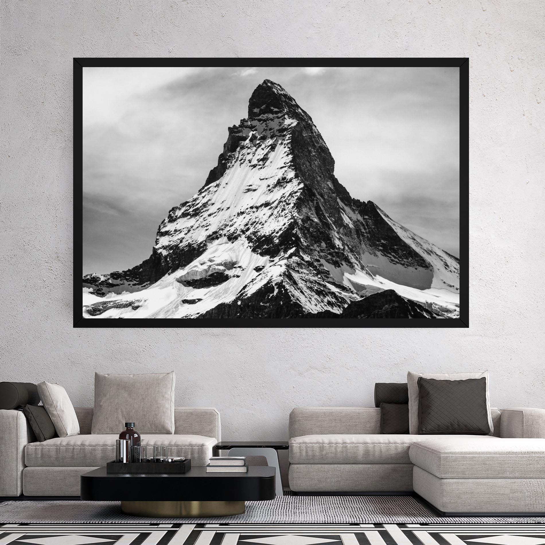 Tablou Canvas Snowy Black Mountain mockup 2