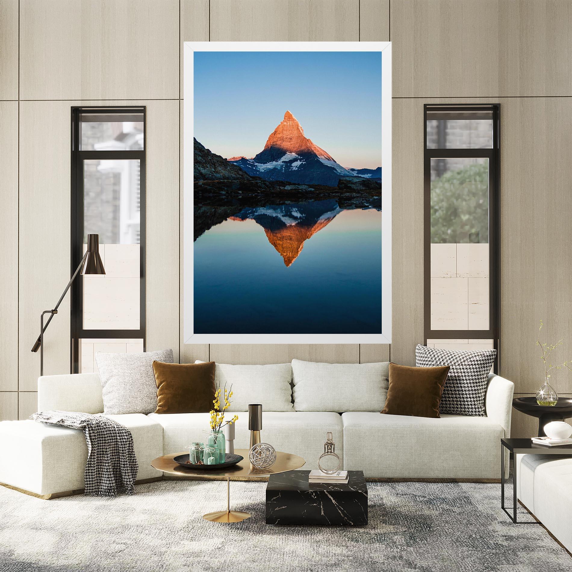 Tablou Canvas Mirror Mountain mockup 2