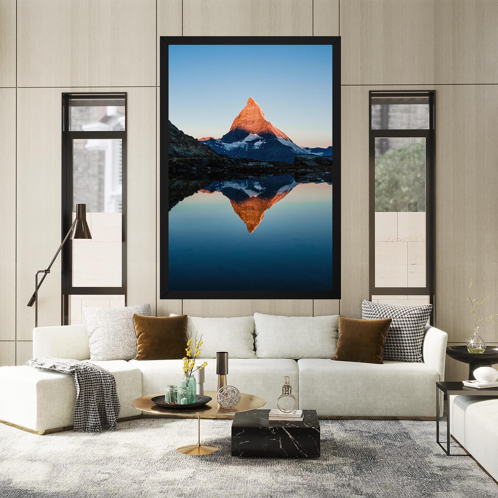 Tablou Canvas Mirror Mountain mockup 2