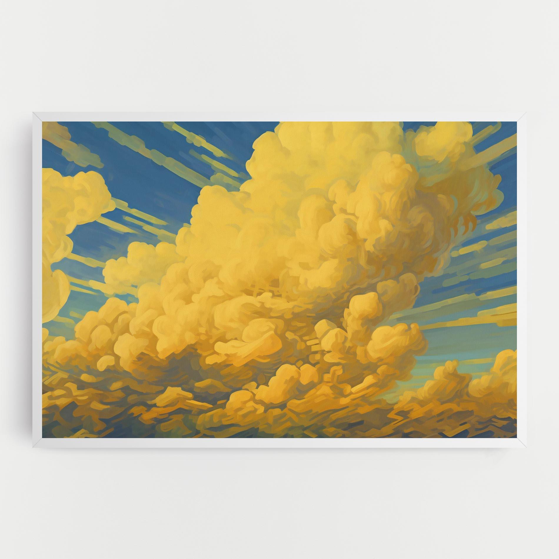 Tablou Canvas Big Yellow Cloud Art mockup 0