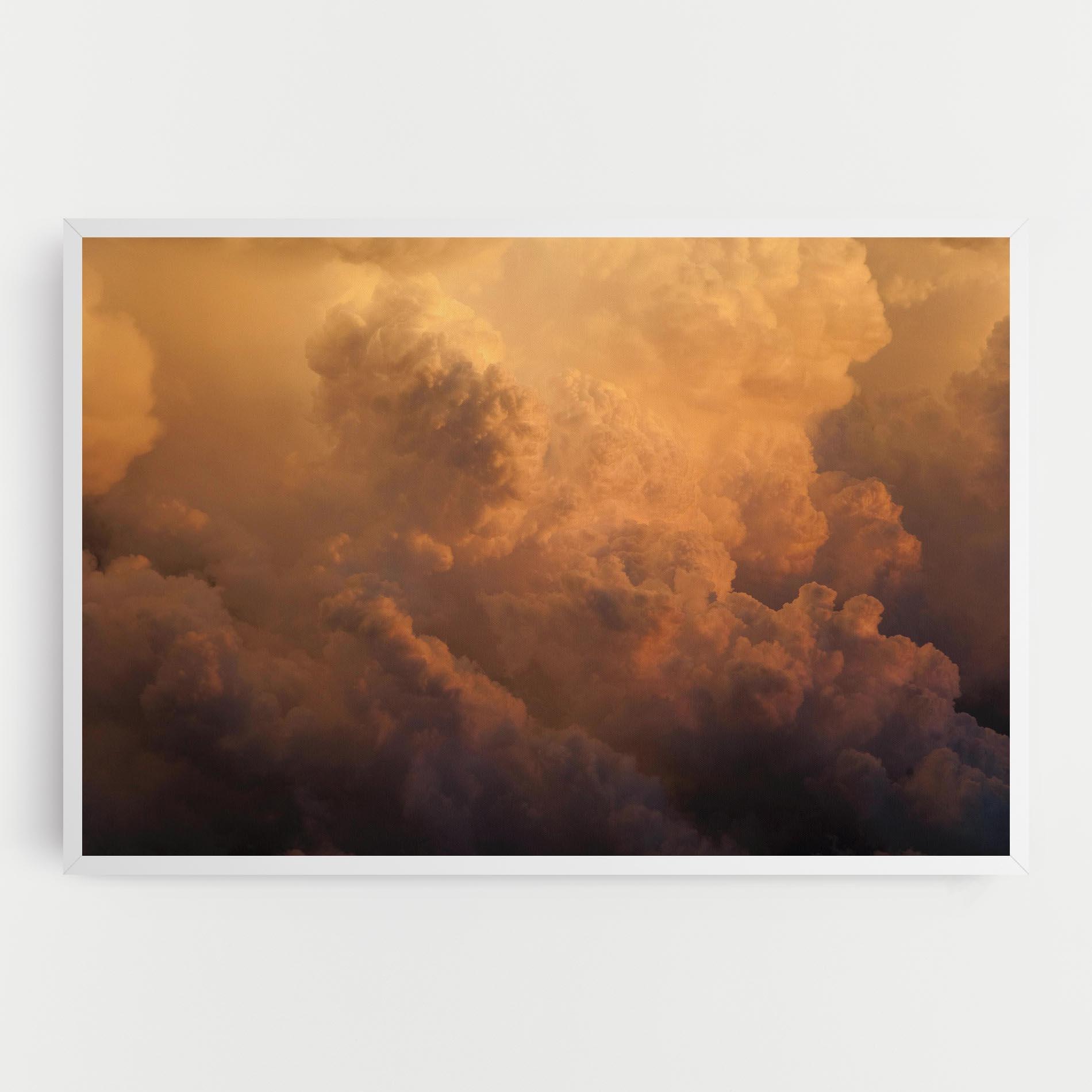 Tablou Canvas Brown Orange Clouds mockup 0