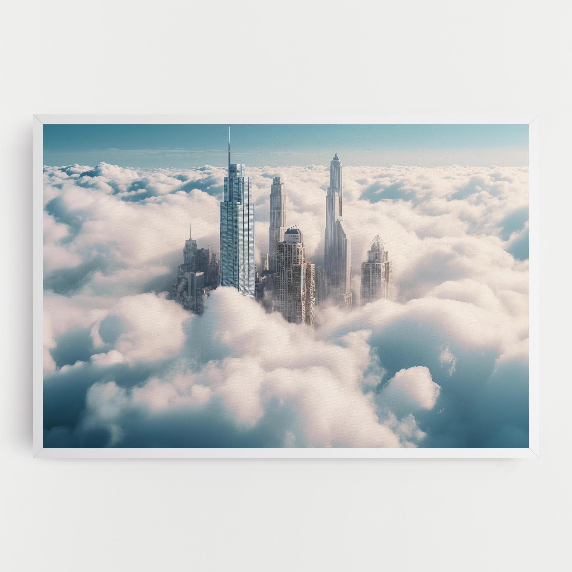 Tablou Canvas City Above Clouds mockup 0