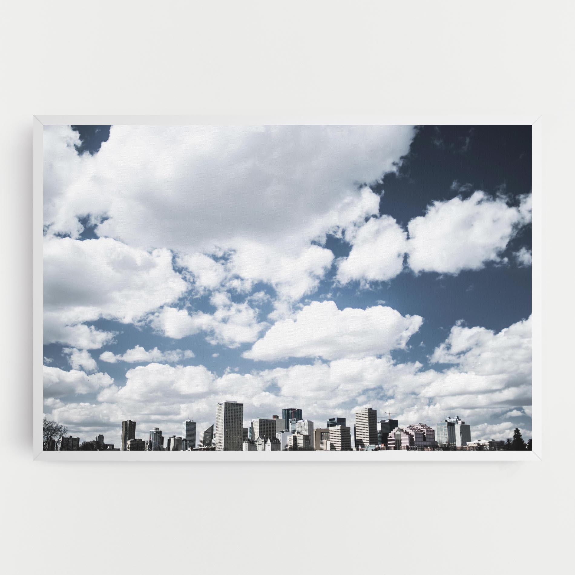 Tablou Canvas Clouds Over City mockup 0