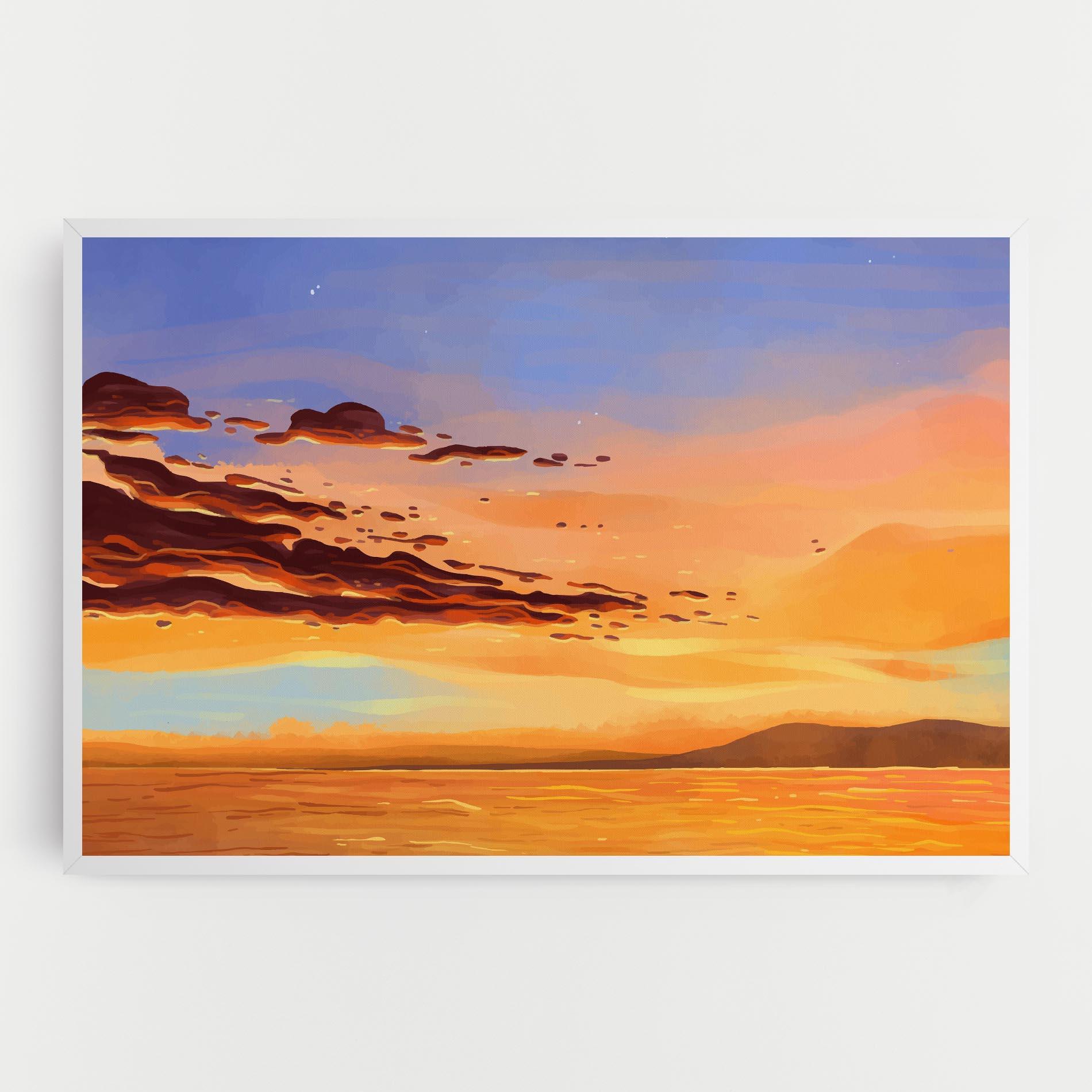 Tablou Canvas Dark Cloud Sunset mockup 0
