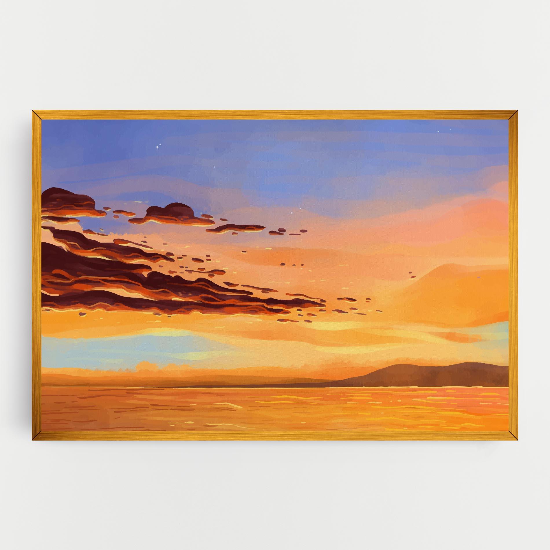 Tablou Canvas Dark Cloud Sunset mockup 0