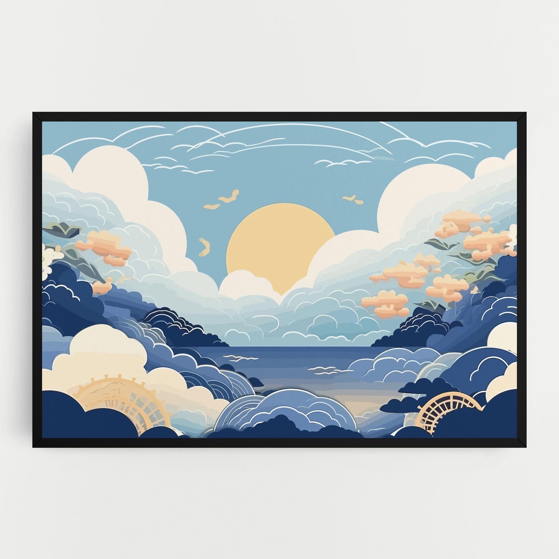 Tablou Canvas Big White Clouds mockup 0