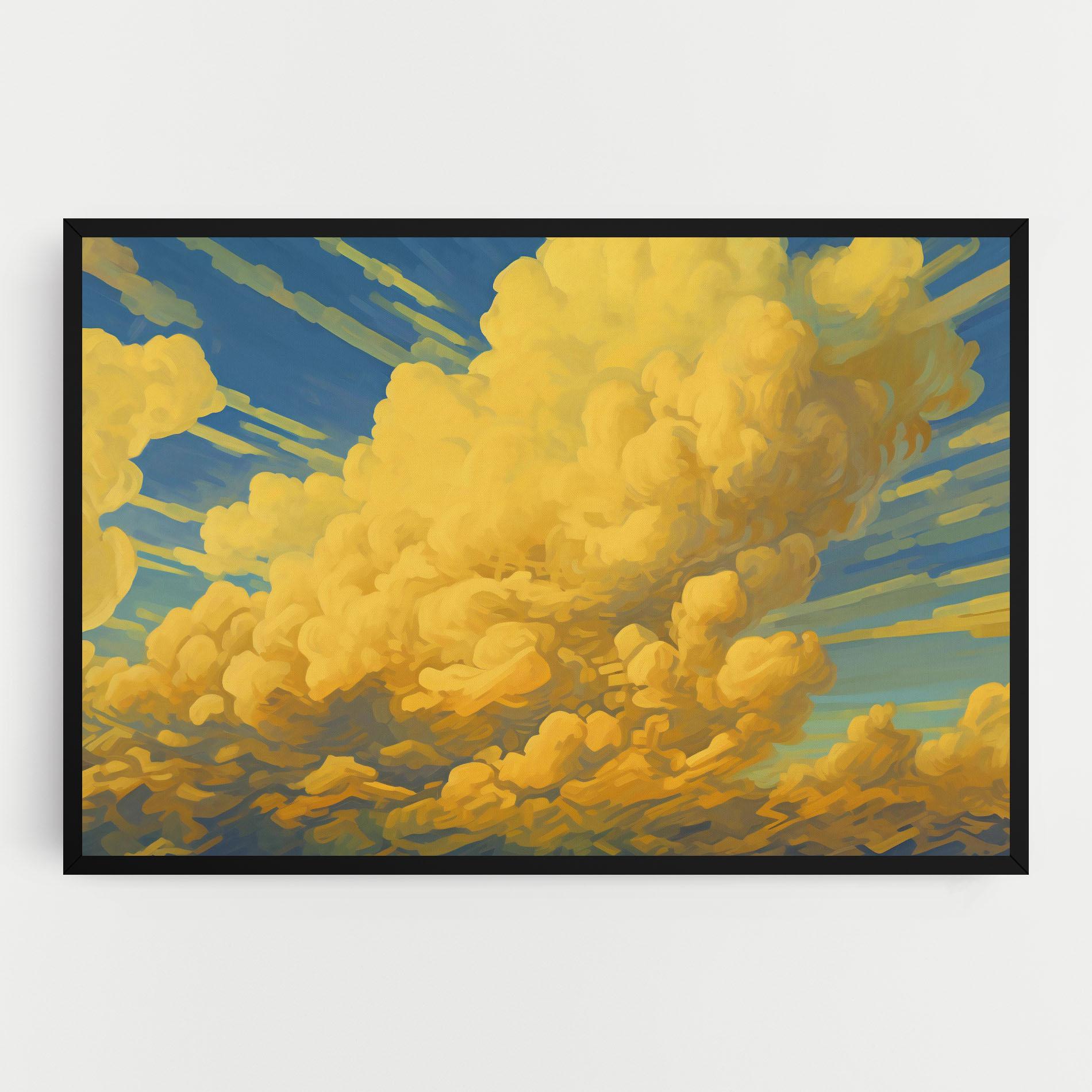 Tablou Canvas Big Yellow Cloud Art mockup 0