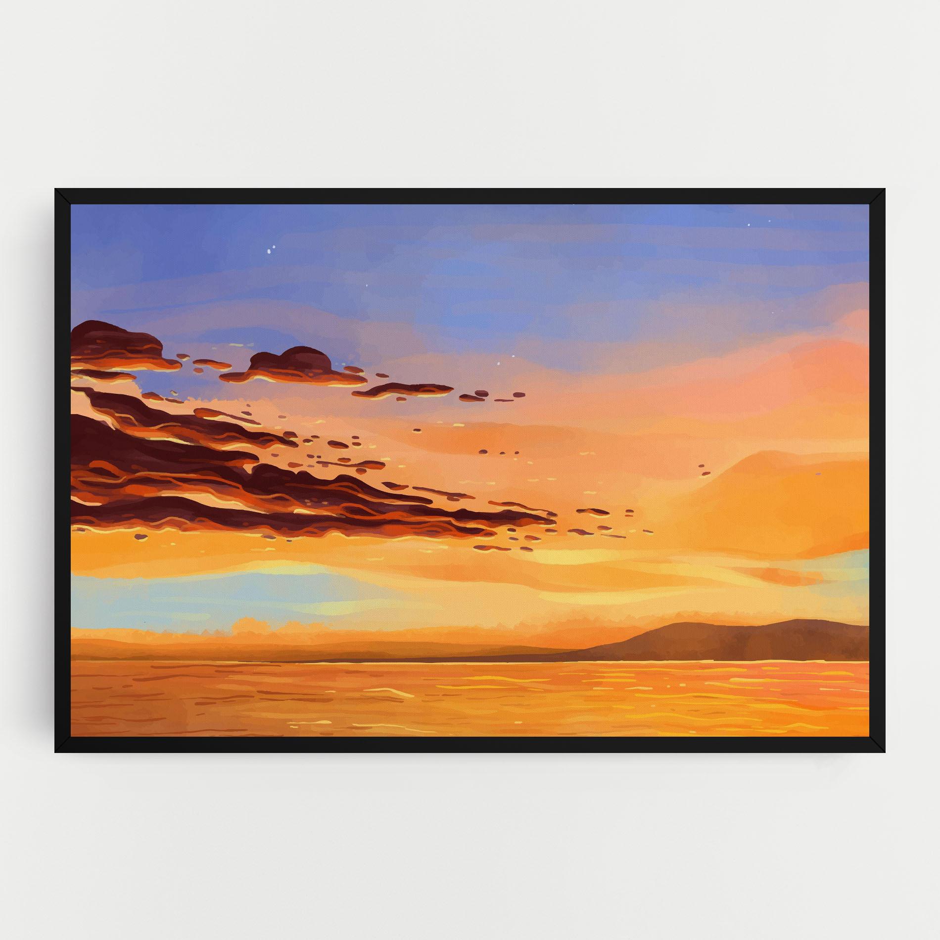 Tablou Canvas Dark Cloud Sunset mockup 0