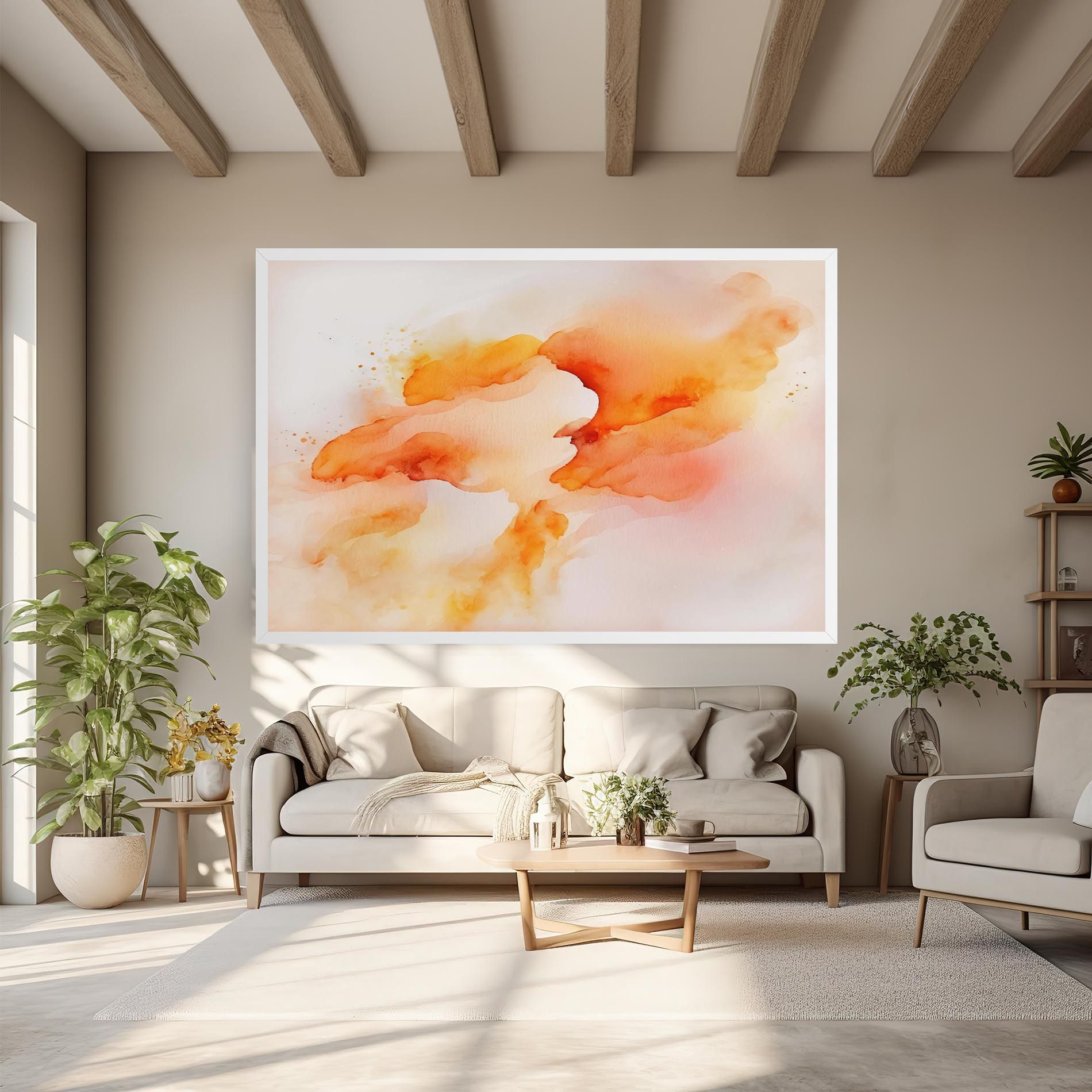 Abstract Orange Cloud mockup 6