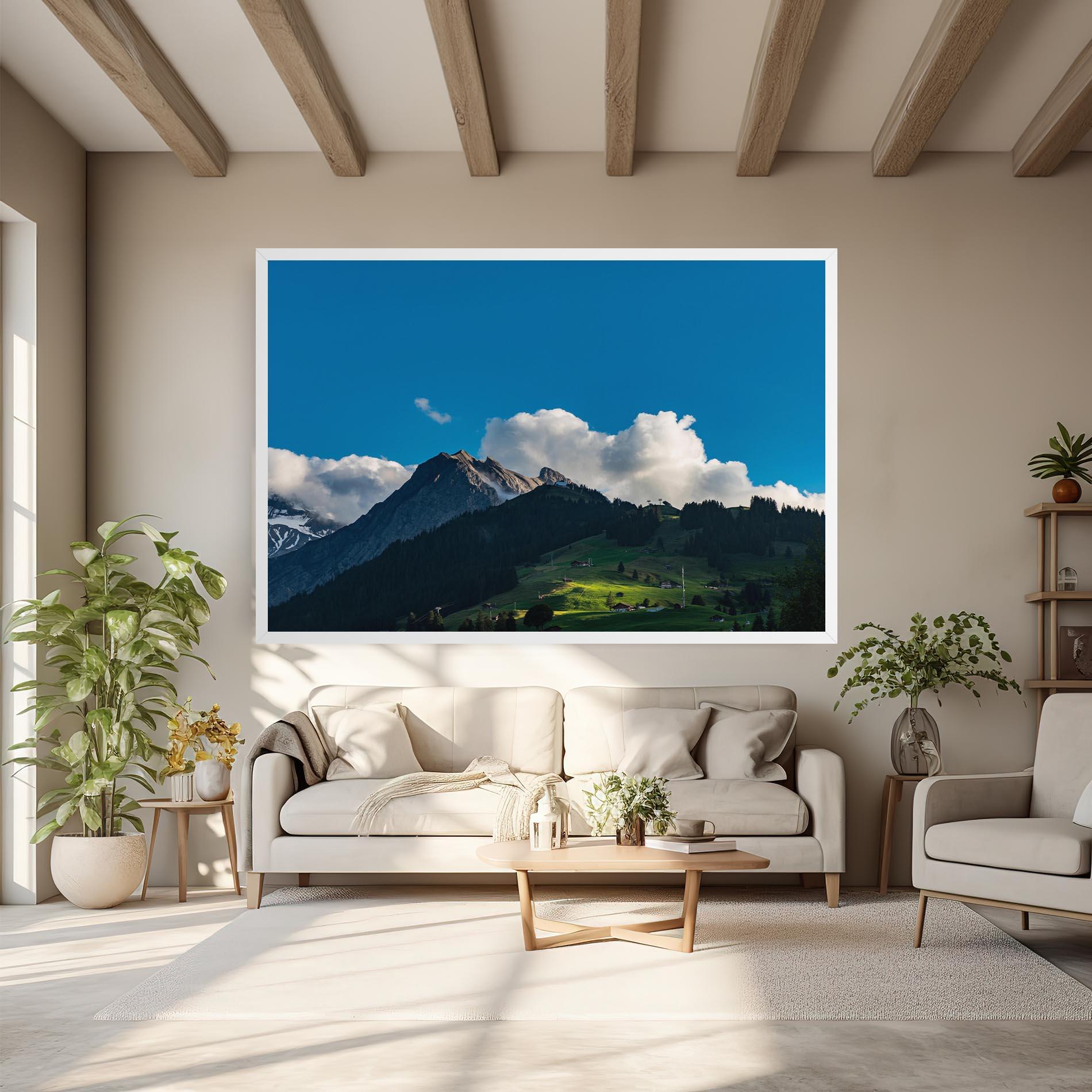 Tablou Canvas Beautiful Mountain Cloud View mockup 6