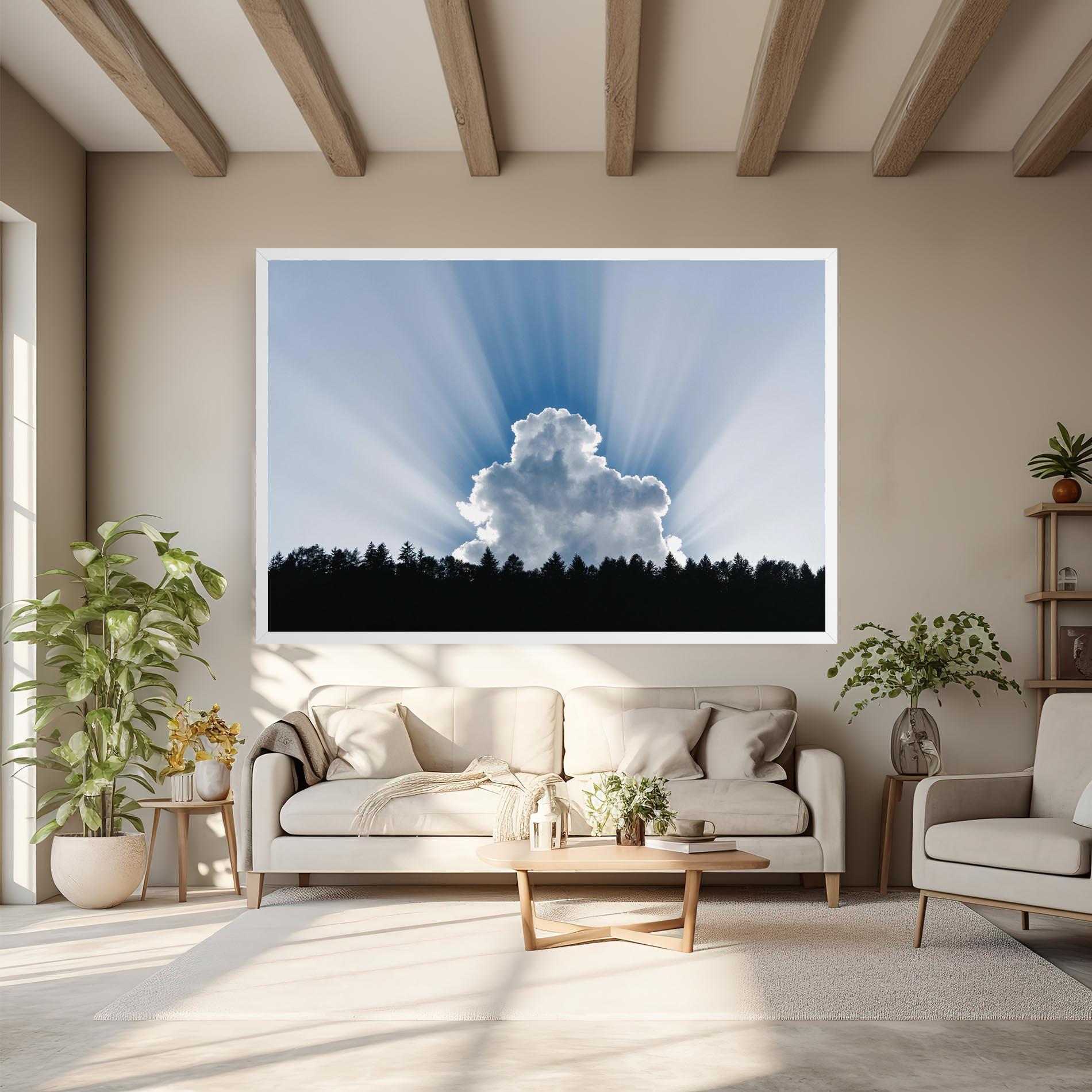 Tablou Canvas Big White Cloud Light mockup 6