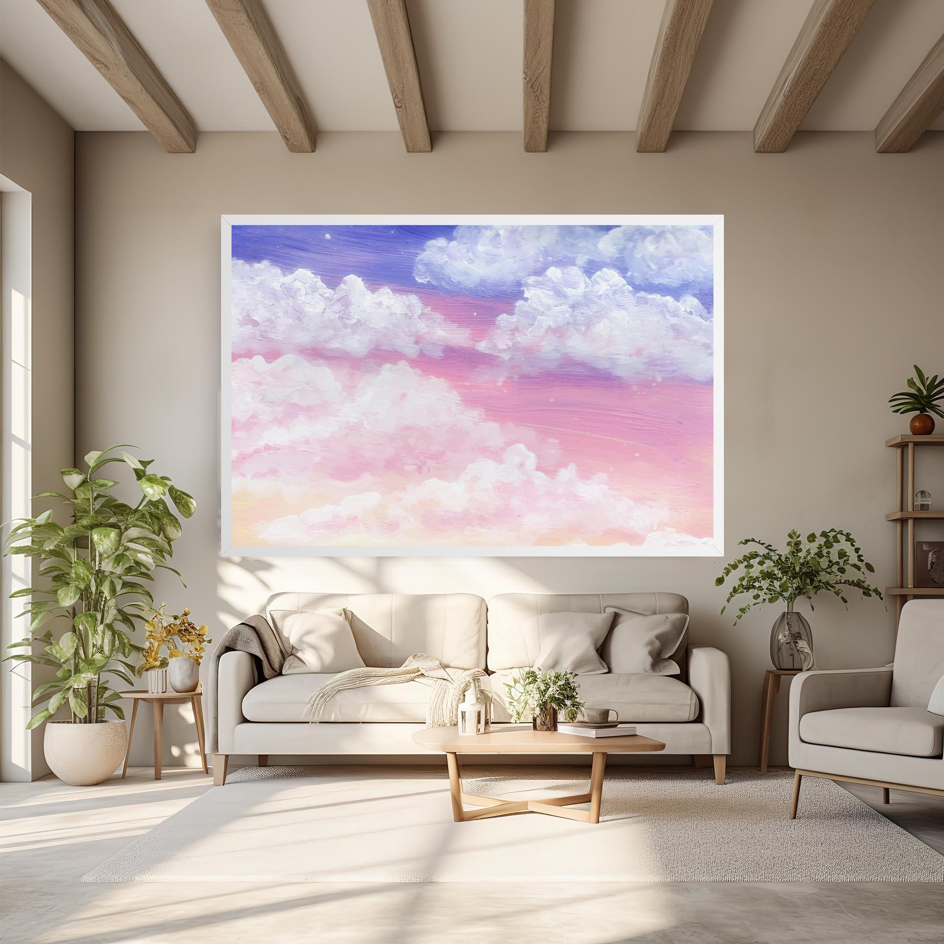 Tablou Canvas Cloud Paint Texture mockup 6